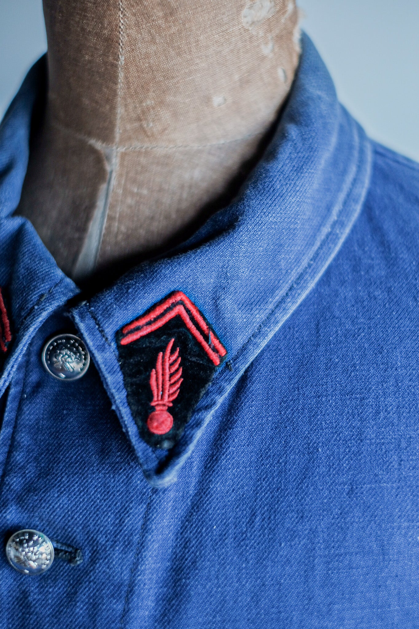 【~30's】French Vintage Indigo Metis Fireman Jacket