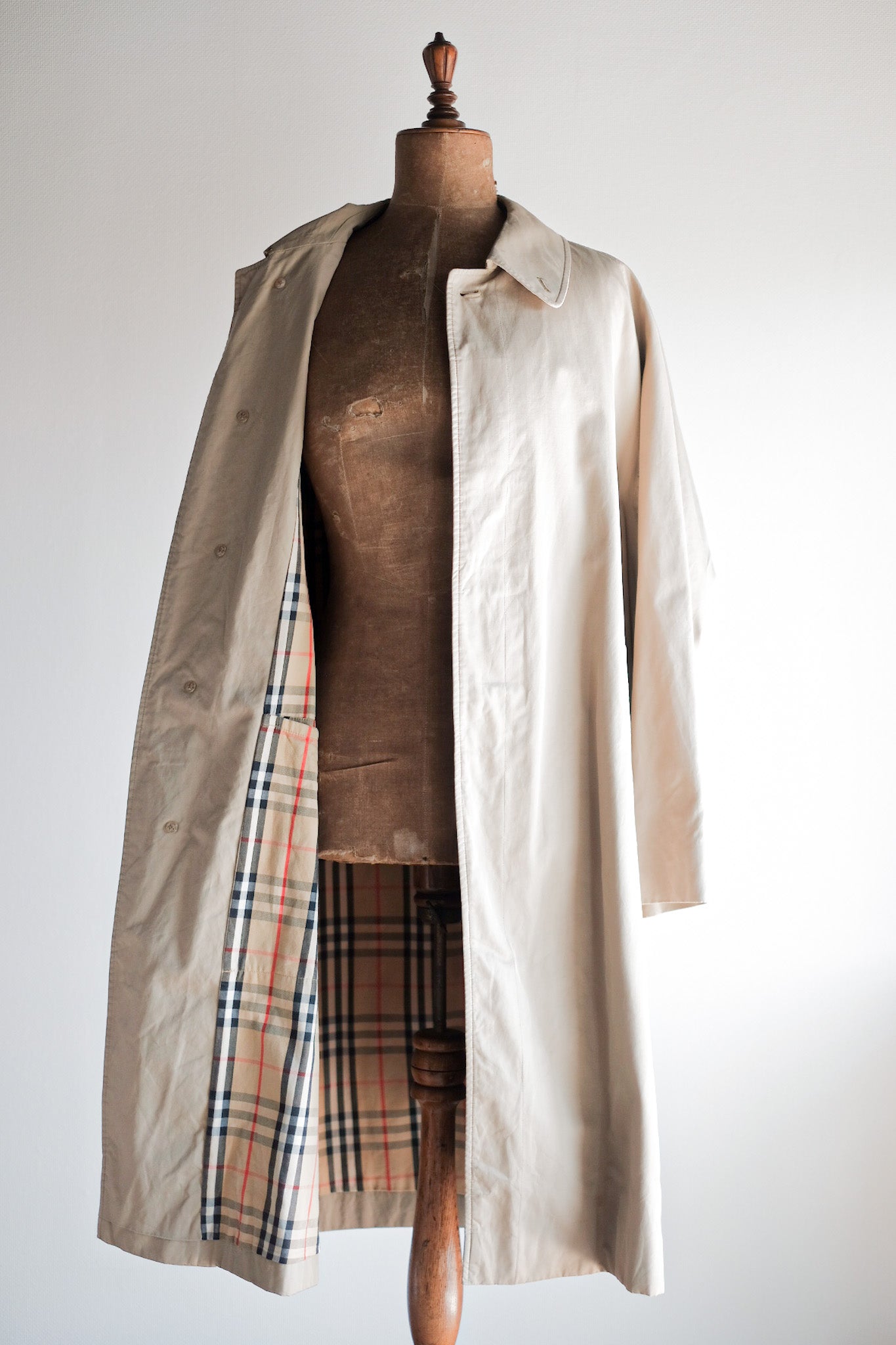 【~70's】Vintage Burberry Single Raglan Balmacaan Coat C100