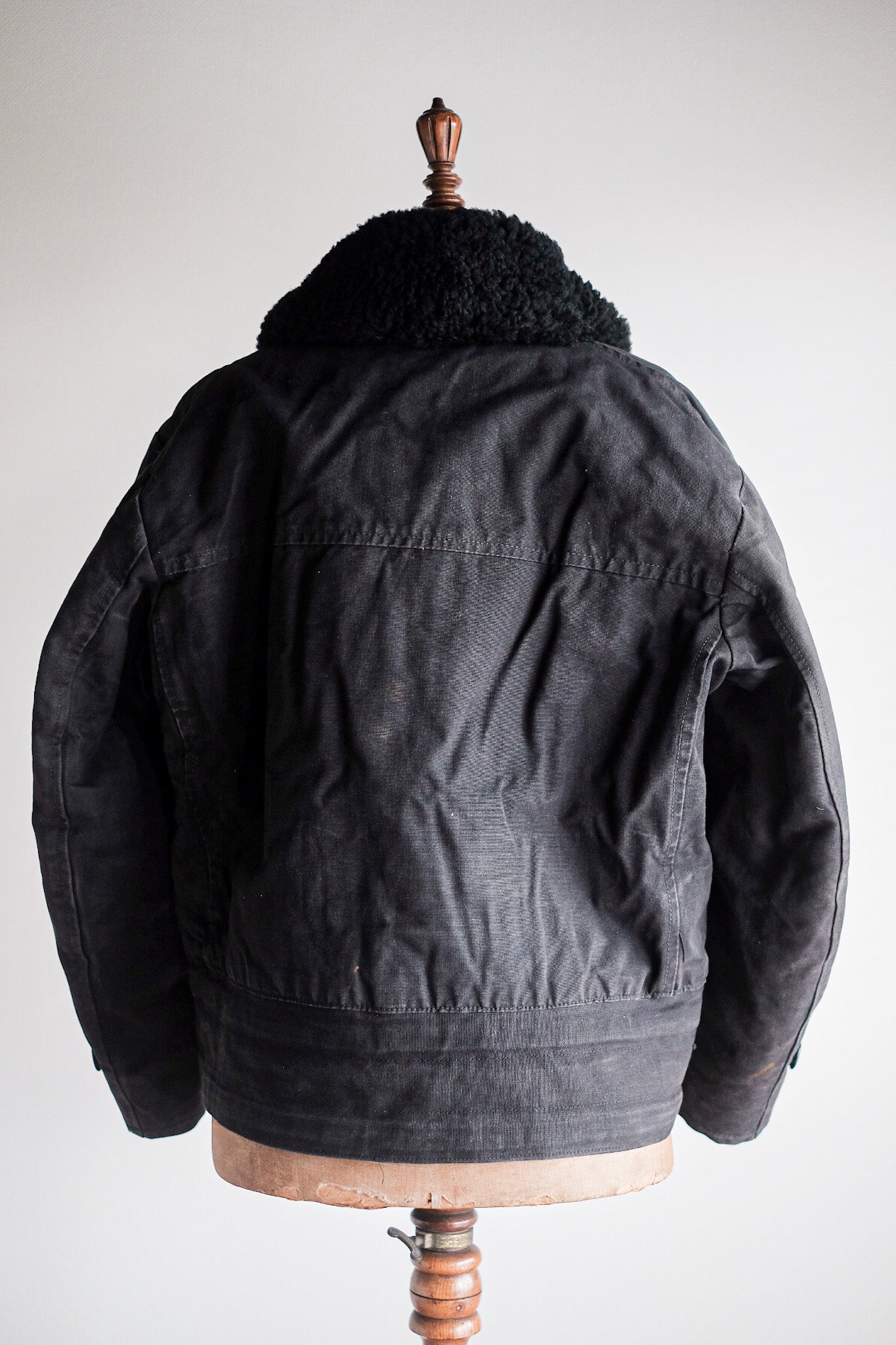 【~50’s】Swedish Army Motorcycle Jacket “Black Color”