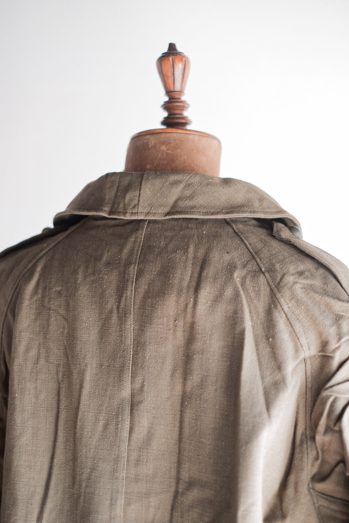 【~50's】French Army M35 Motorcycle Coat "Cotton Linen Type" "Dead Stock"