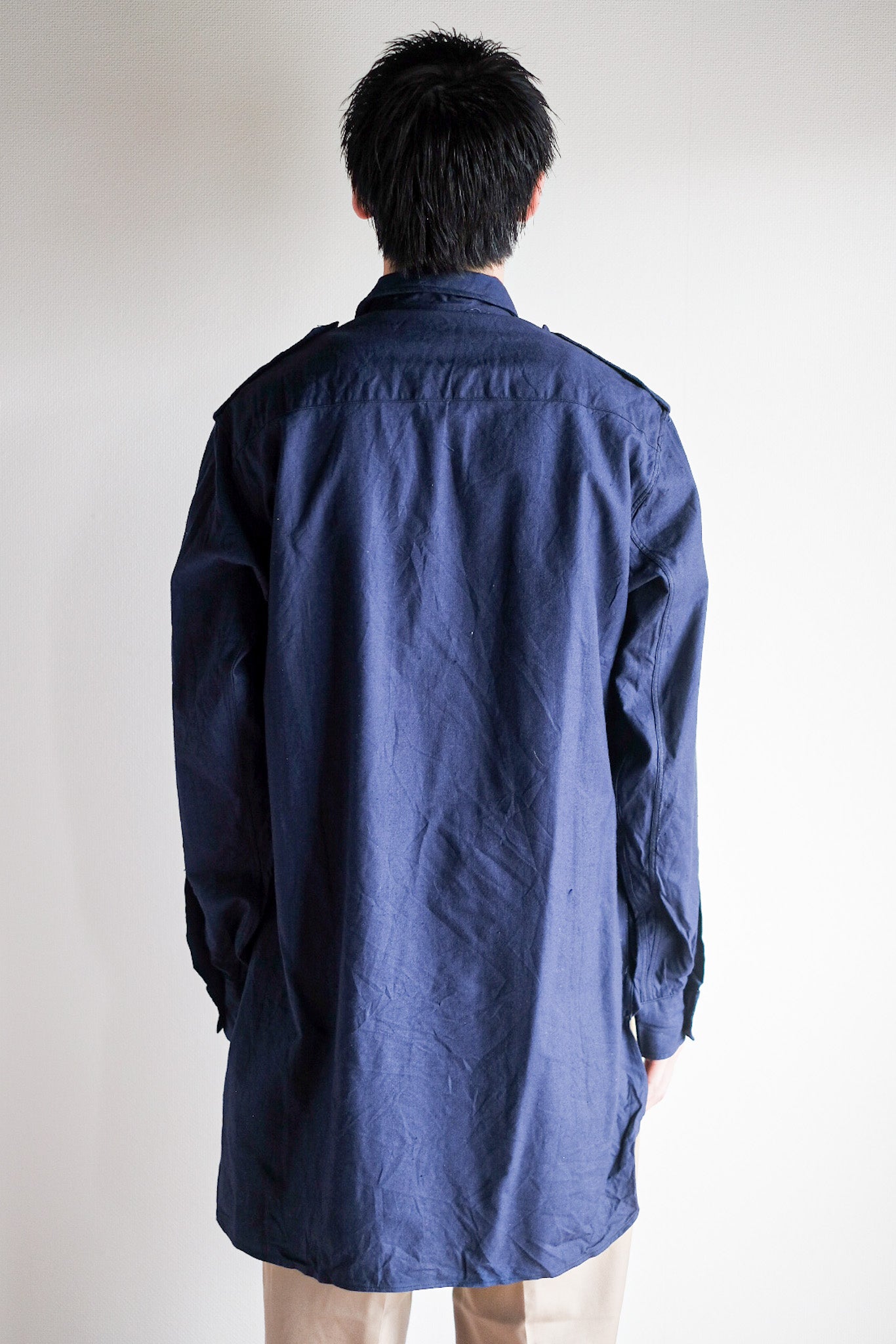 【~50's】French Air Force Indigo Metis Shirt "Dead Stock"