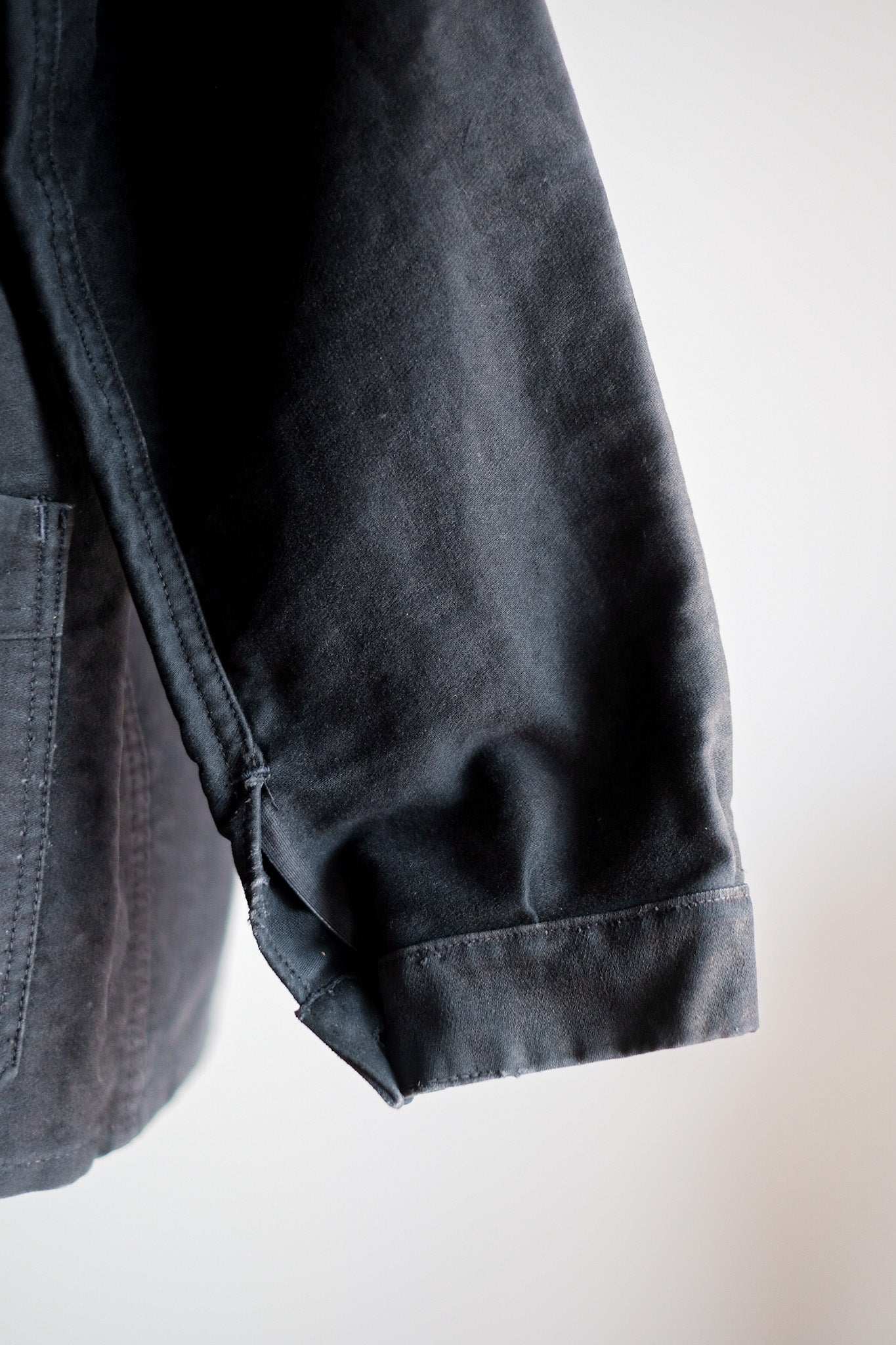 【~50's】French Vintage Black Moleskin Work Jacket