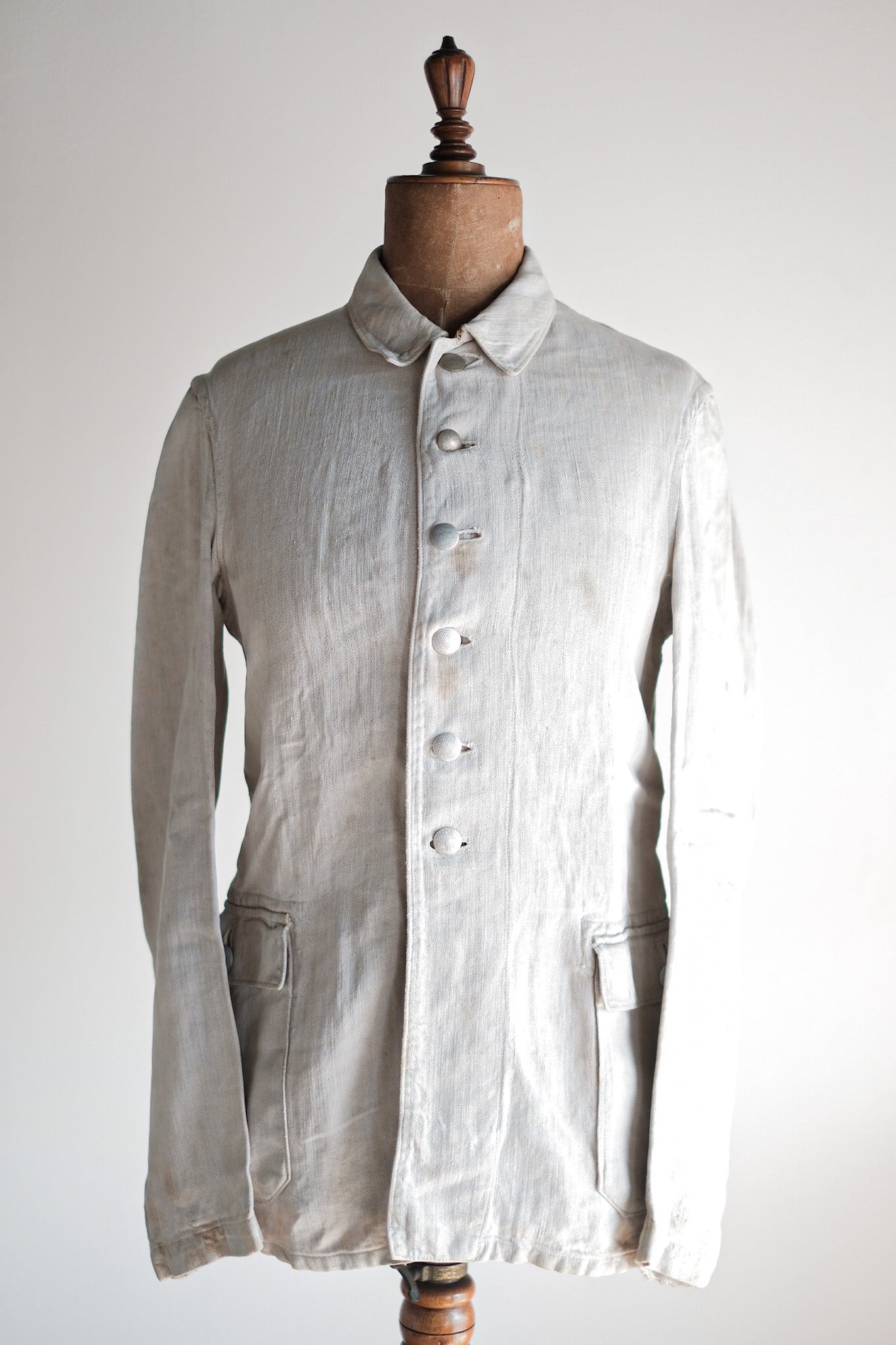 【~30's】WW2 German Army Drillich HBT Linen Jacket