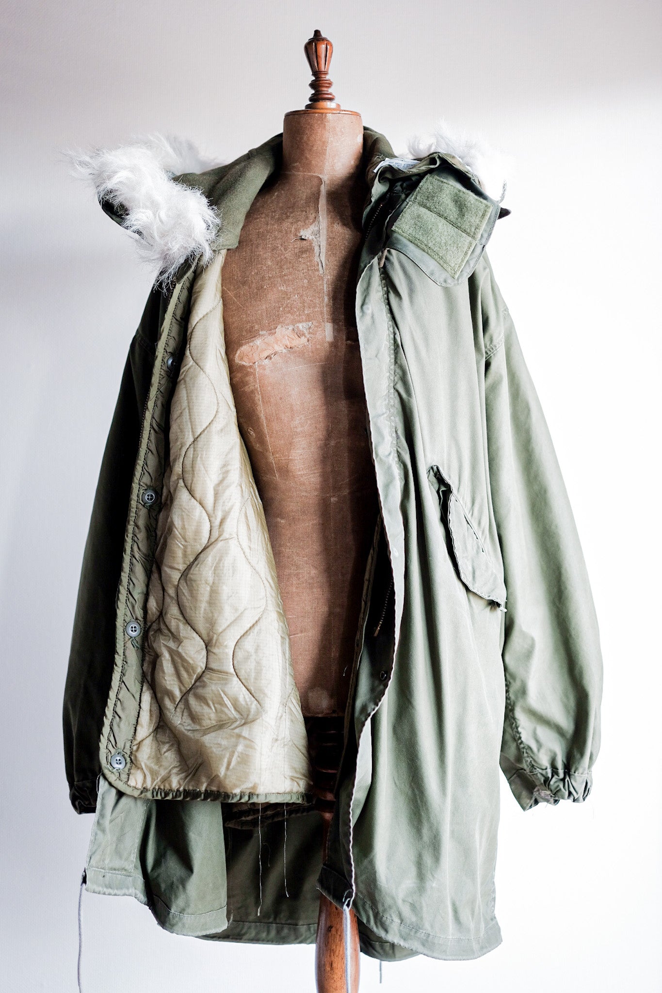 【~80's】U.S.ARMY M-65 Fishtail Parka Size.MEDIUM "Full Set"