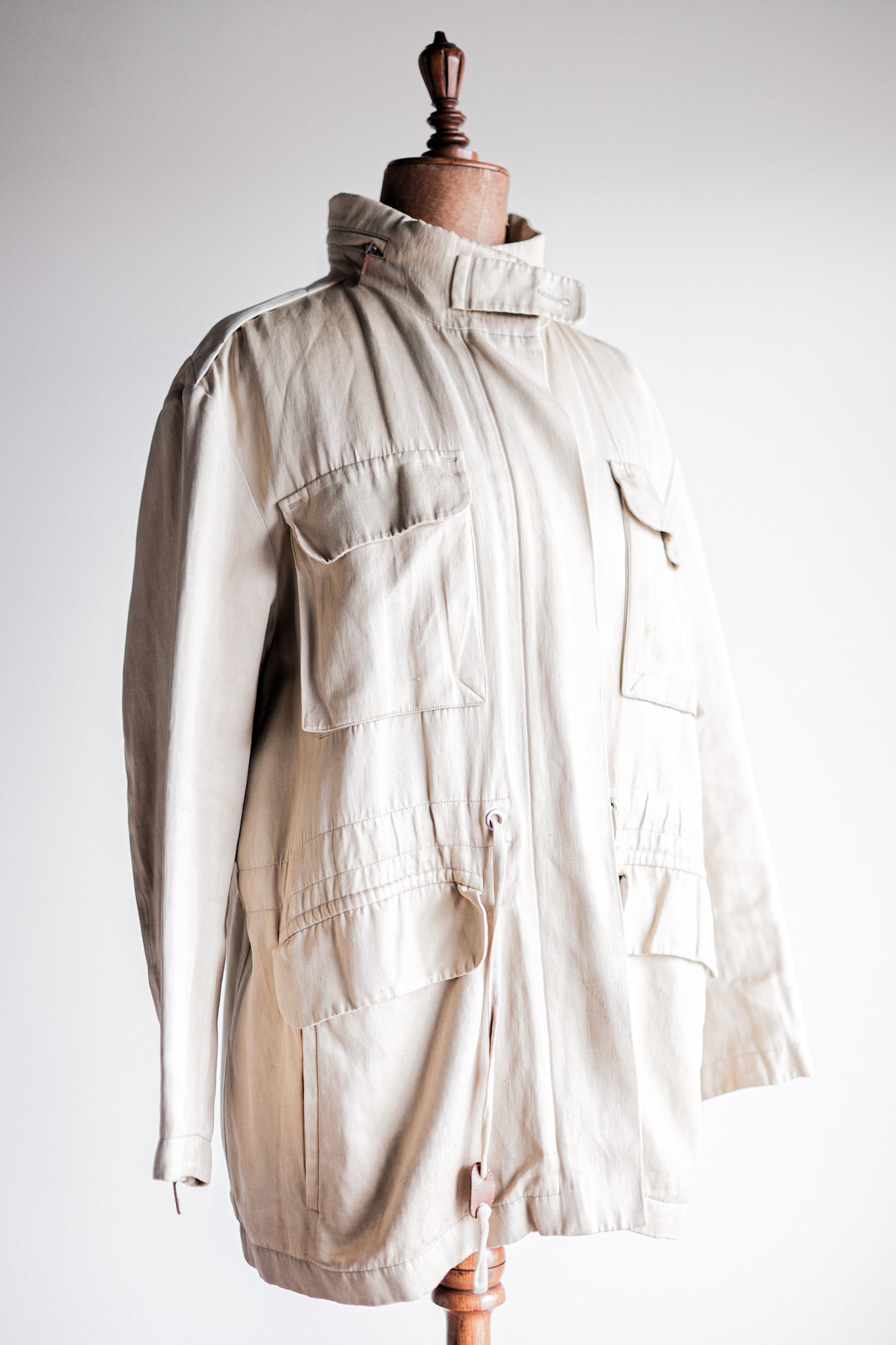 【~00's】Old Hermès Paris Linen Jacket by Martin Margiela Size.42