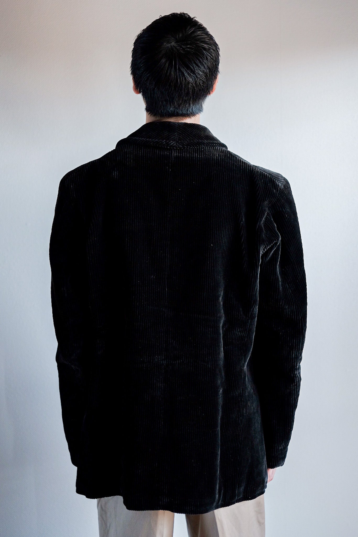 【~40's】French Vintage Black Corduroy Work Jacket