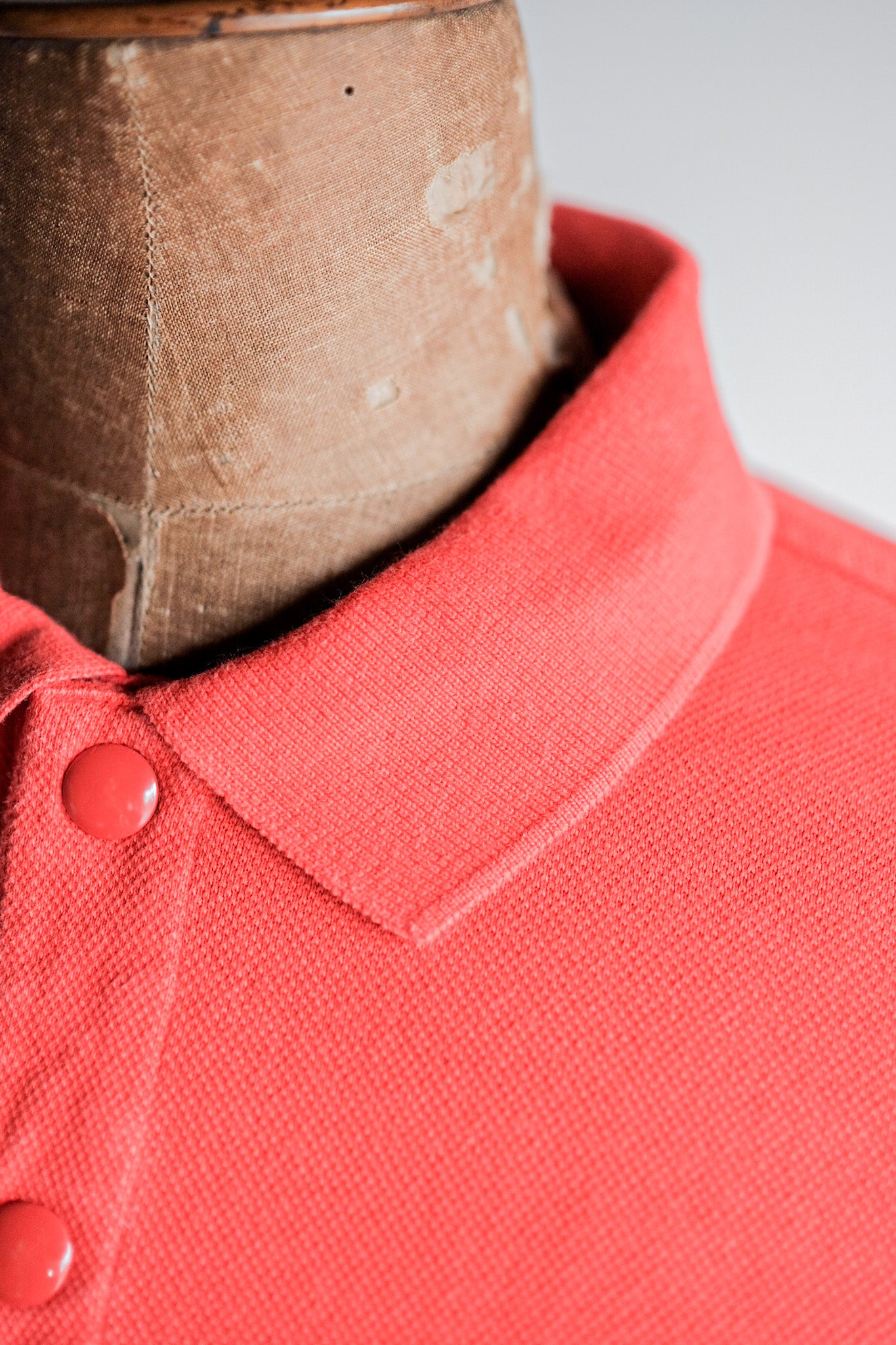 【~70's】CHEMISE LACOSTE L/S Polo Sweatshirt Size.4 "Orange"