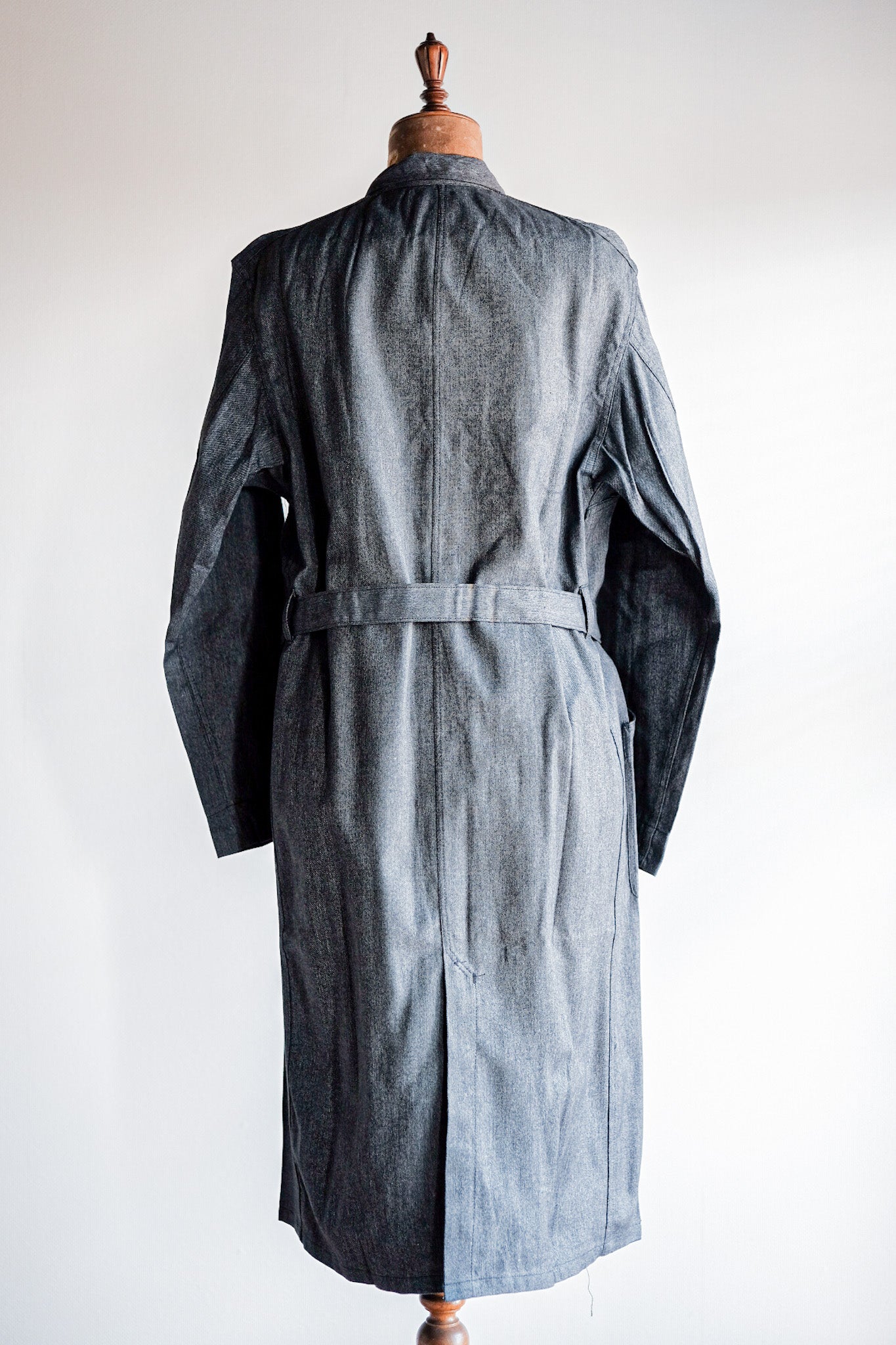 【~40's】French Vintage Black Chambray Atelier Coat “Dead Stock”
