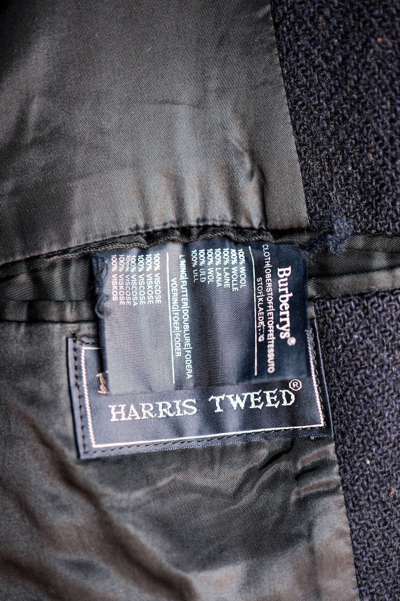 【~80's】Vintage Burberry's Single Raglan Balmacaan Coat Size.54RL "HARRIS TWEED" "Kraft 別注"