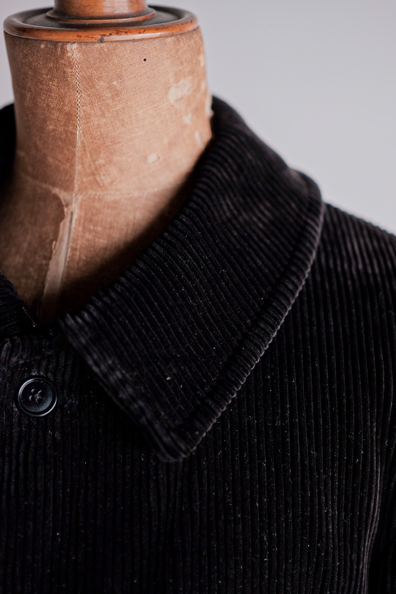 【~40's】French Vintage Black Corduroy Work Jacket