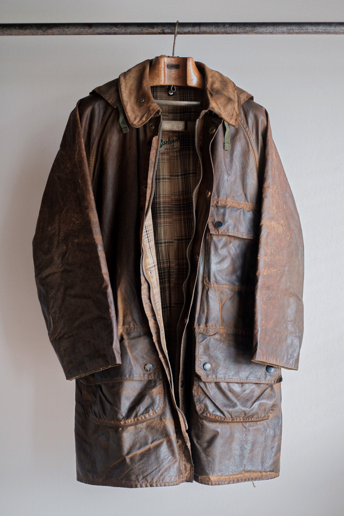 【~40's】Vintage Barbour "Solway Zipper" White Label
