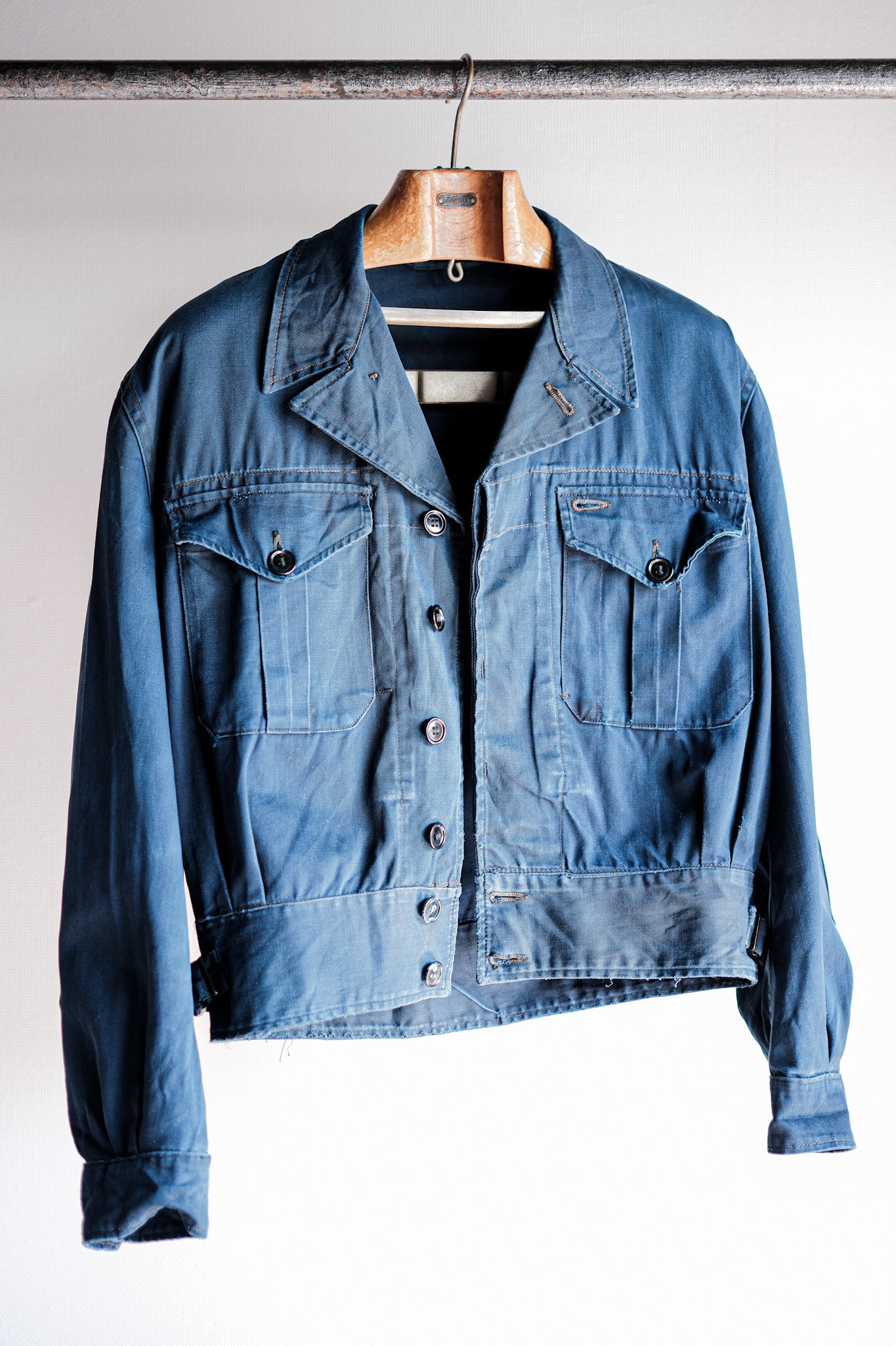 【~60’s】Royal Canadian Navy Indigo Cotton Twill Work Jacket Size.N2