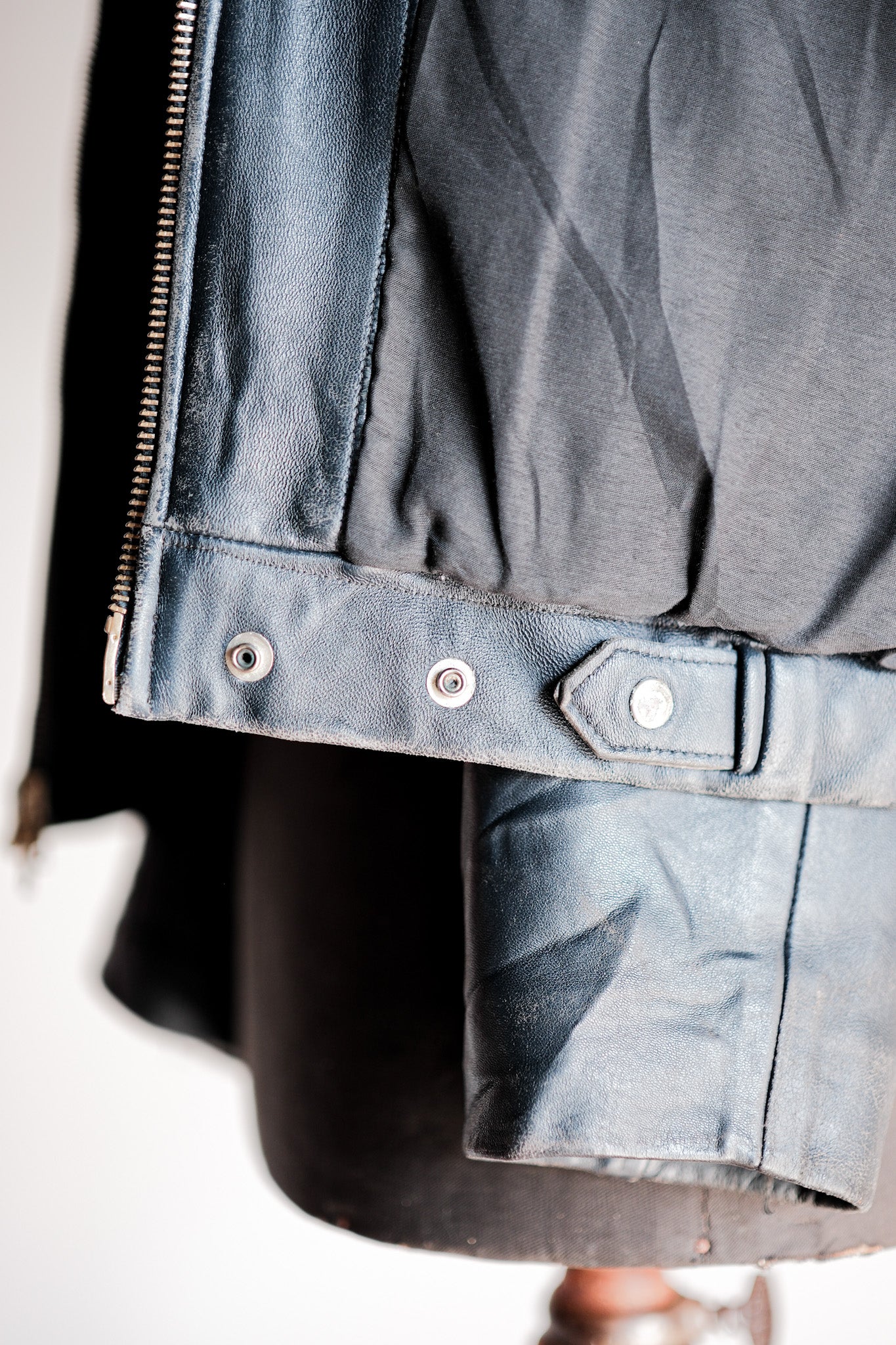【~70's】French Air Force Pilot Leather Jacket Size.50