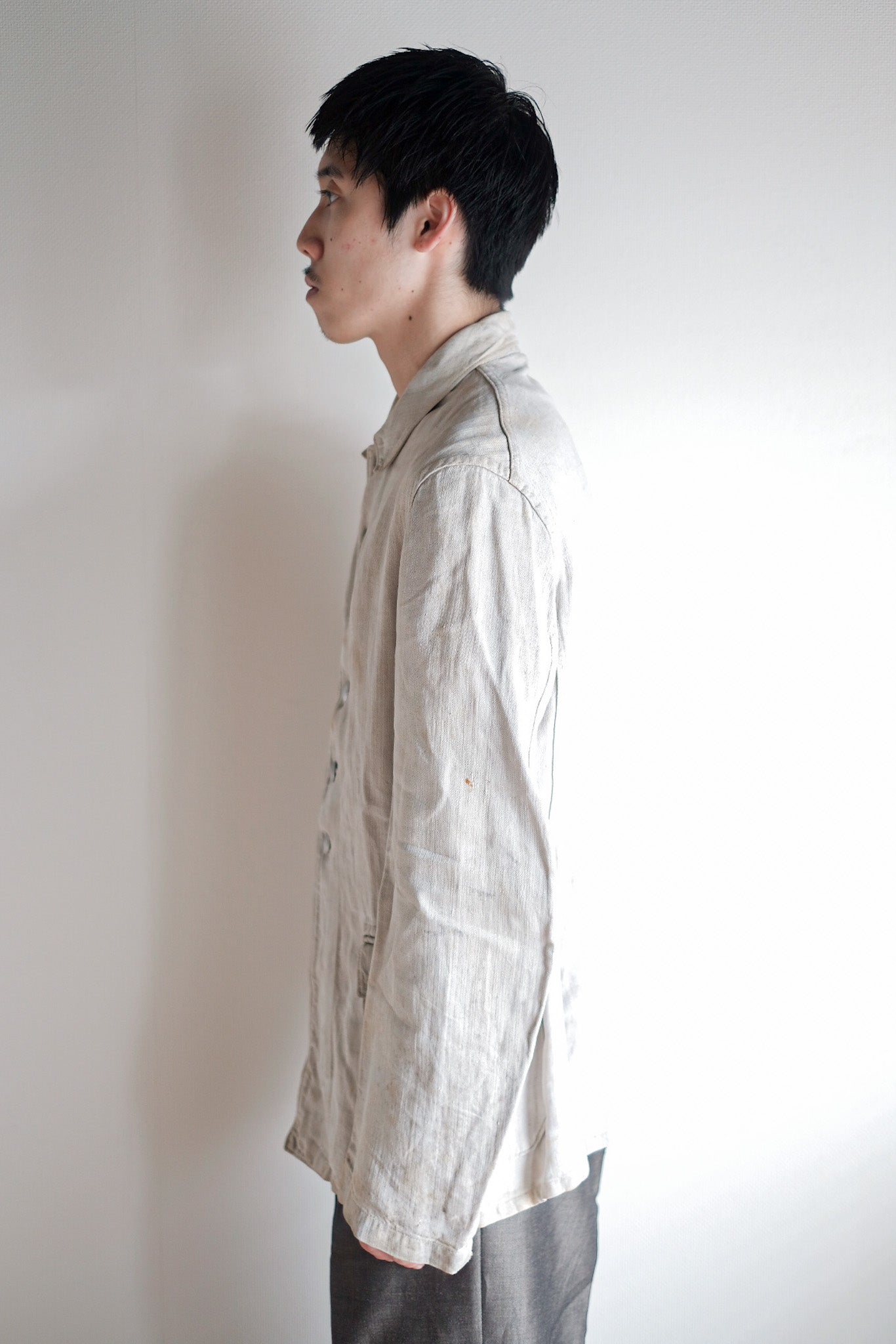 【~30's】WW2 German Army Drillich HBT Linen Jacket