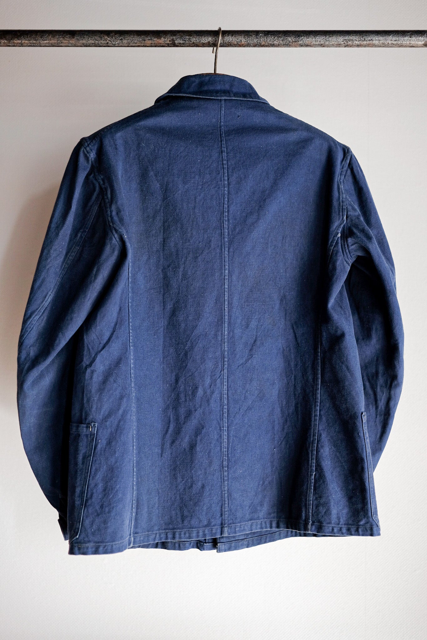 【~40's】French Navy Indigo Cotton Twill Chore Jacket