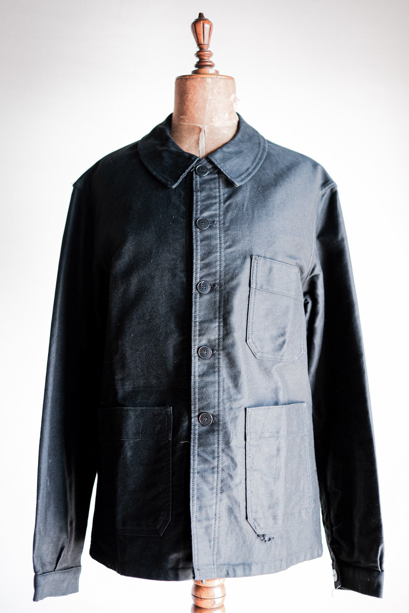 40s ~ French Black Moleskin Jacket ③ - ファッション