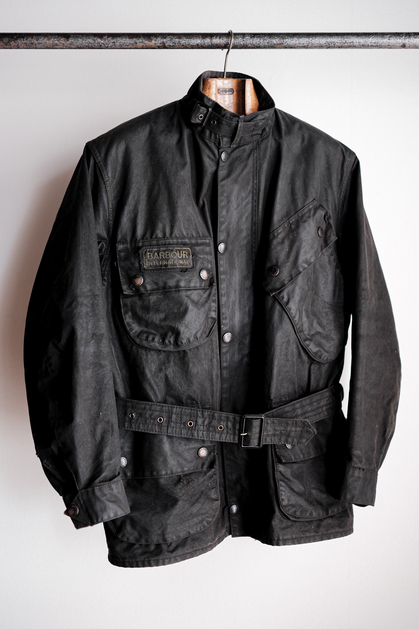 【~80's】Vintage Barbour "INTERNATIONAL SUIT" With Liner 2 Crest Size.40