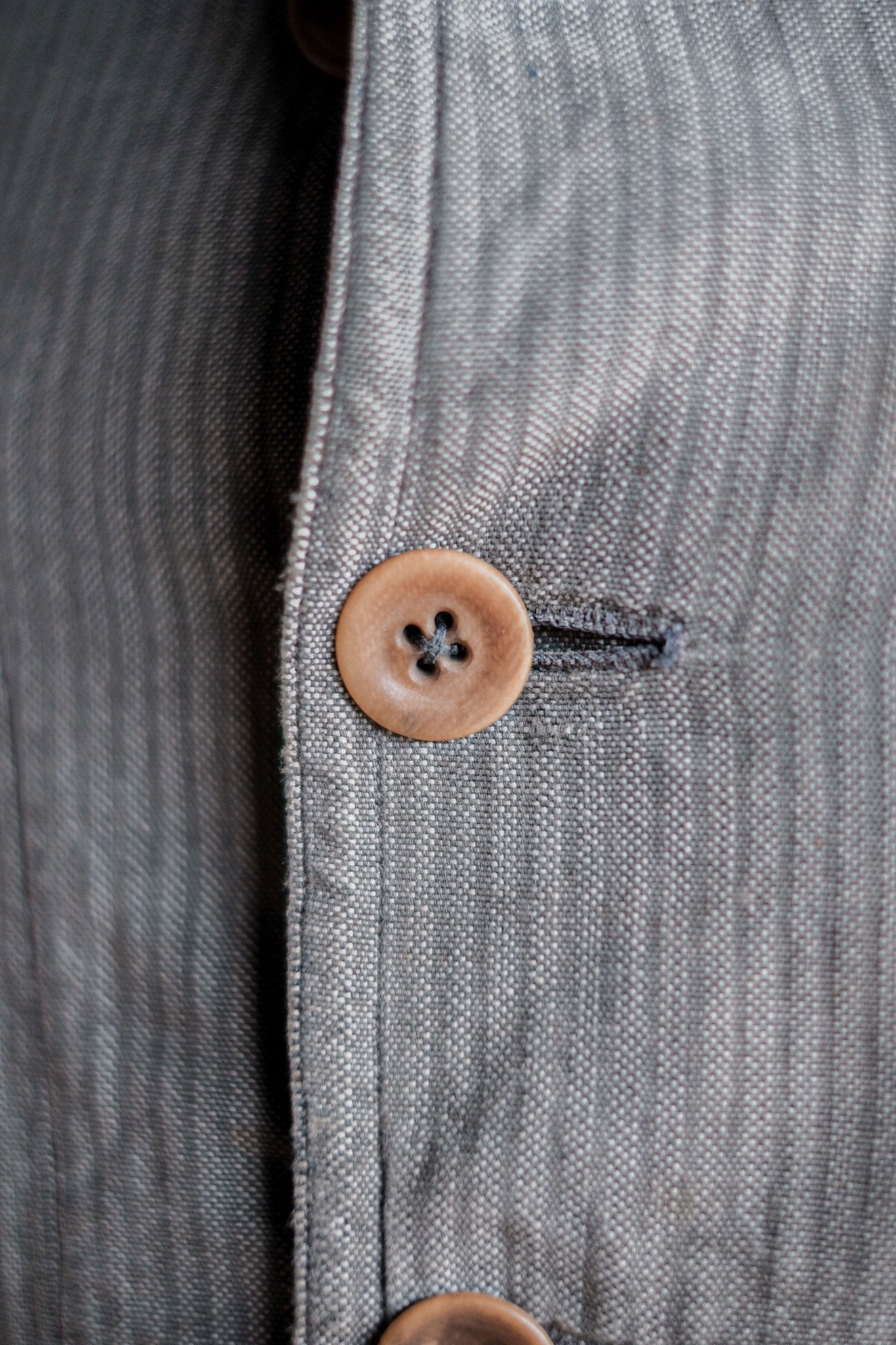【~10's】French Antique Chambray Striped Sack Jacket