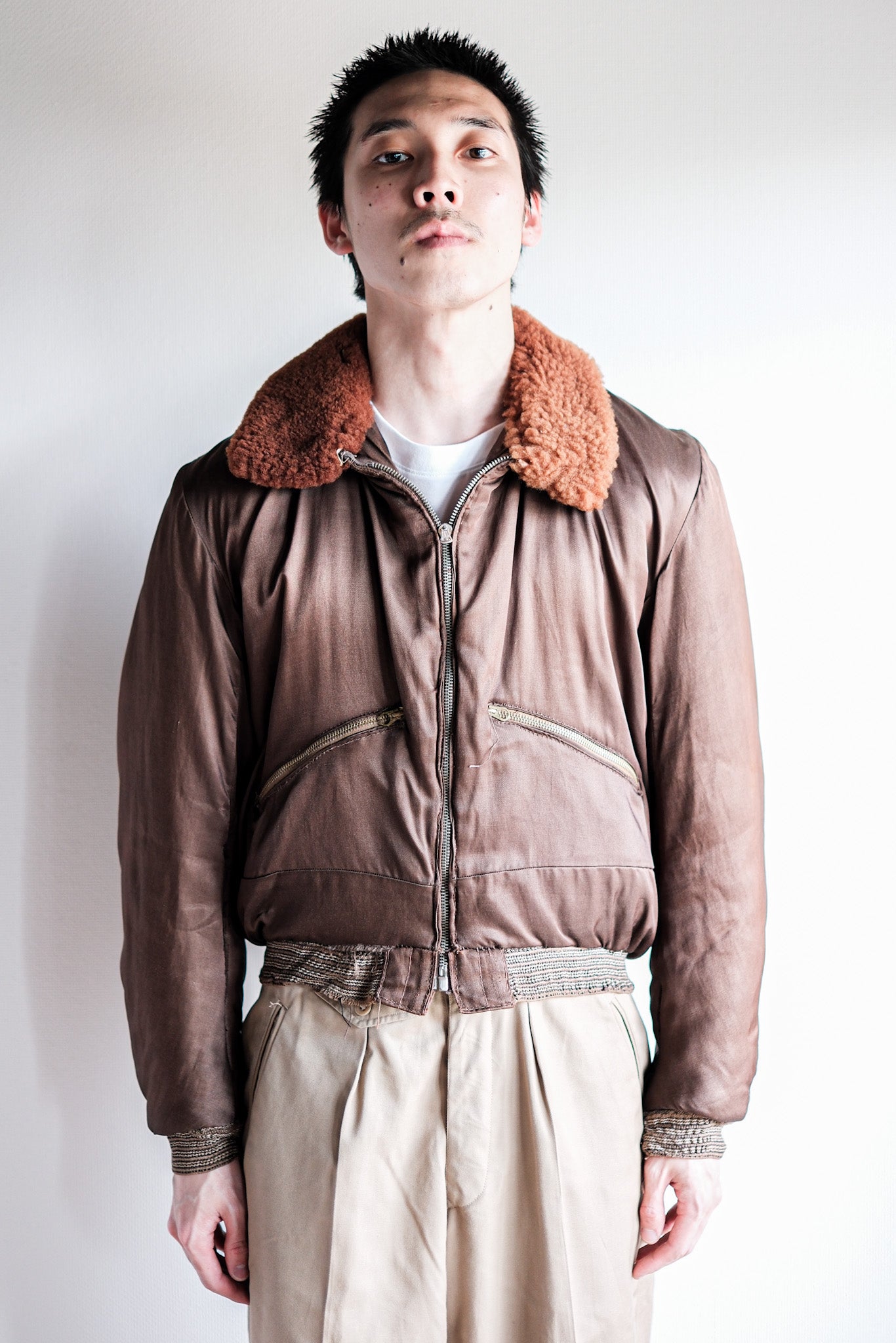 【~40’s】WW2 Royal Air Force Sidcot Suit Liner Jacket Size.3