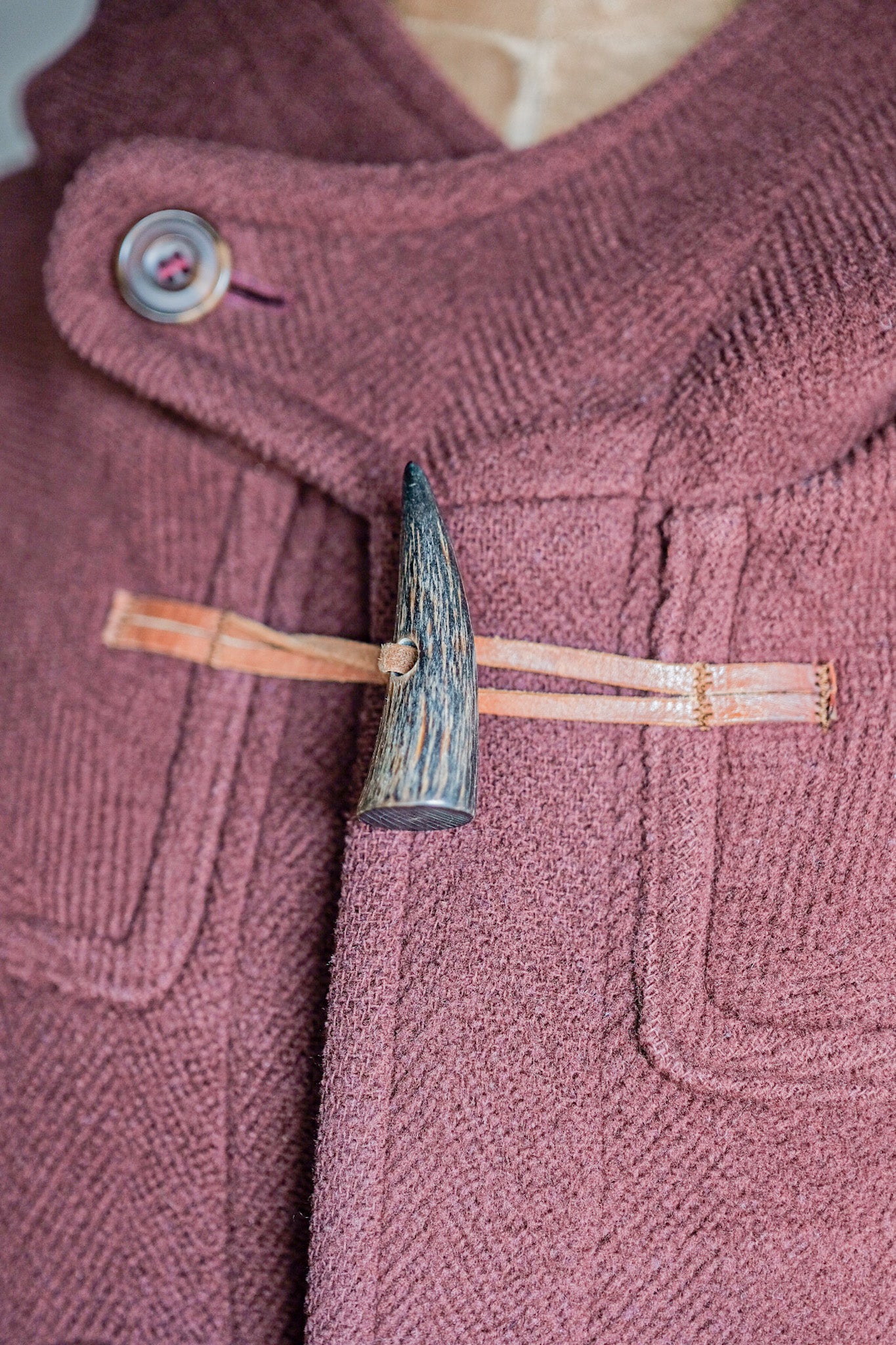 【~90's】Old INVERTERE Wool Duffle Coat "Moorbrook"