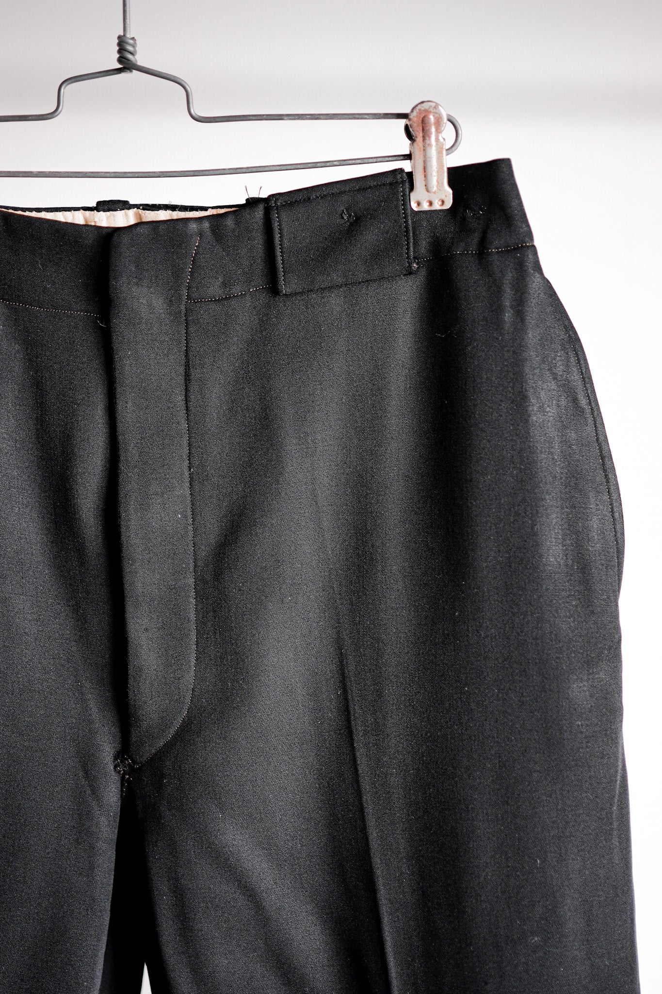 【~40's】French Vintage Black Wool Trousers