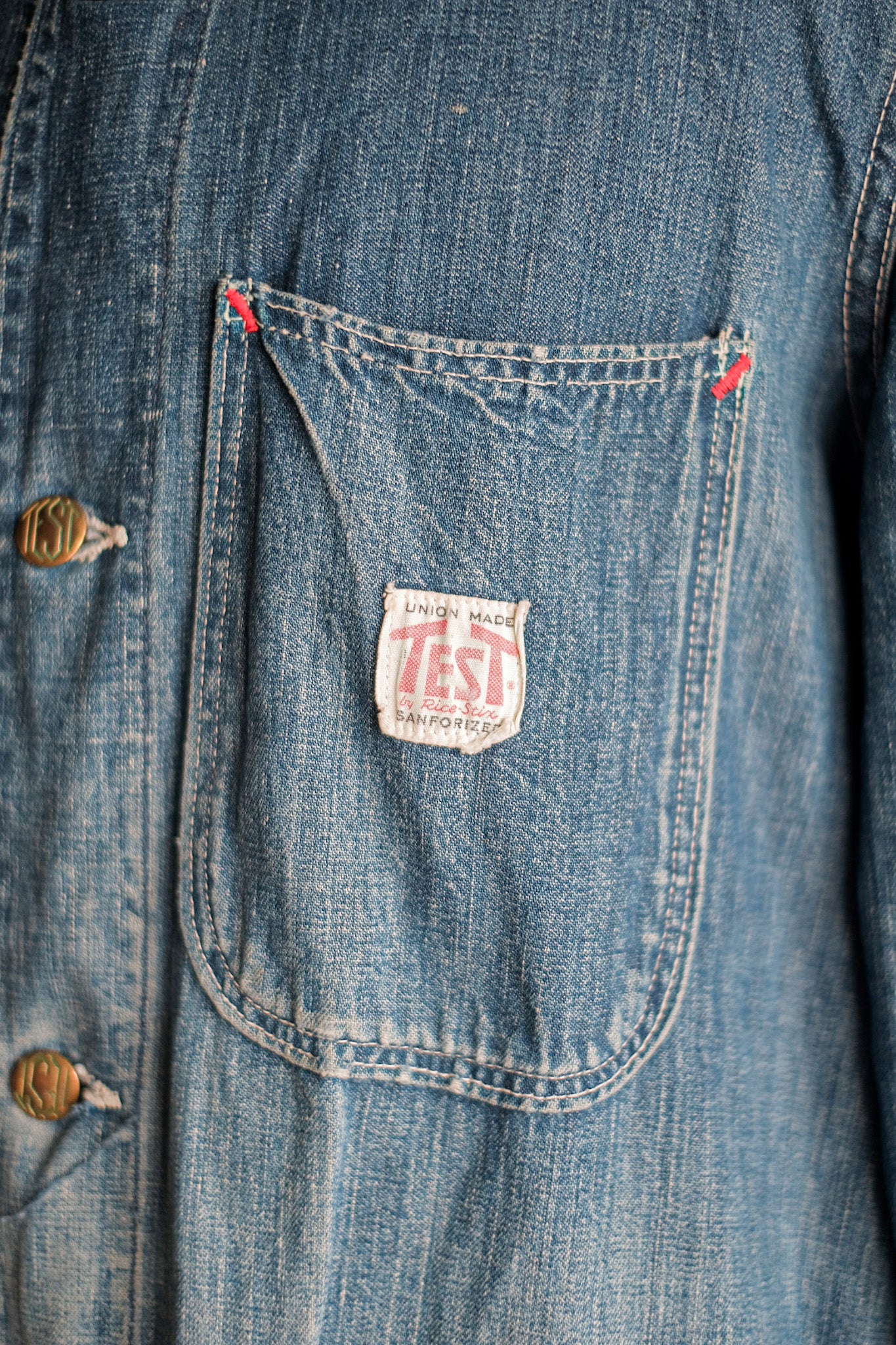 【~40's】American Vintage Denim Coverall "TEST by Rice-Stix"