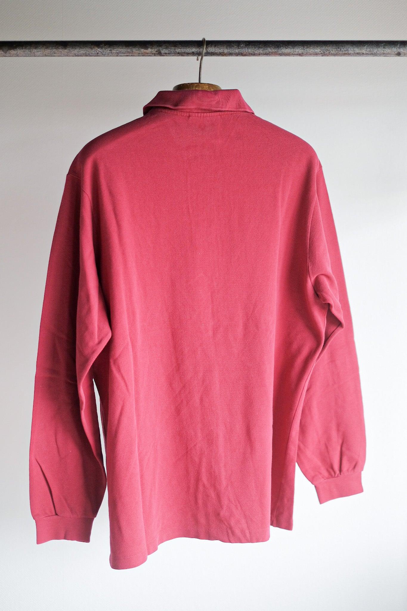 【~80's】CHEMISE LACOSTE L/S Polo Shirt Size.6 "Burgundy"
