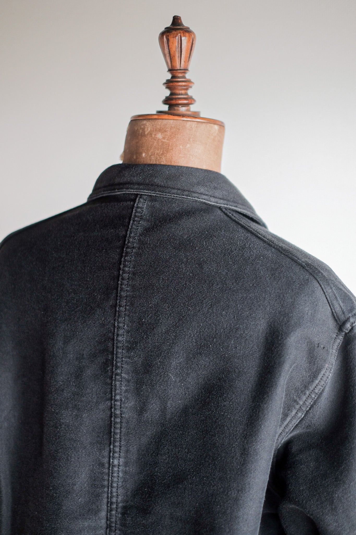 【~50's】French Vintage Black Moleskin Work Jacket