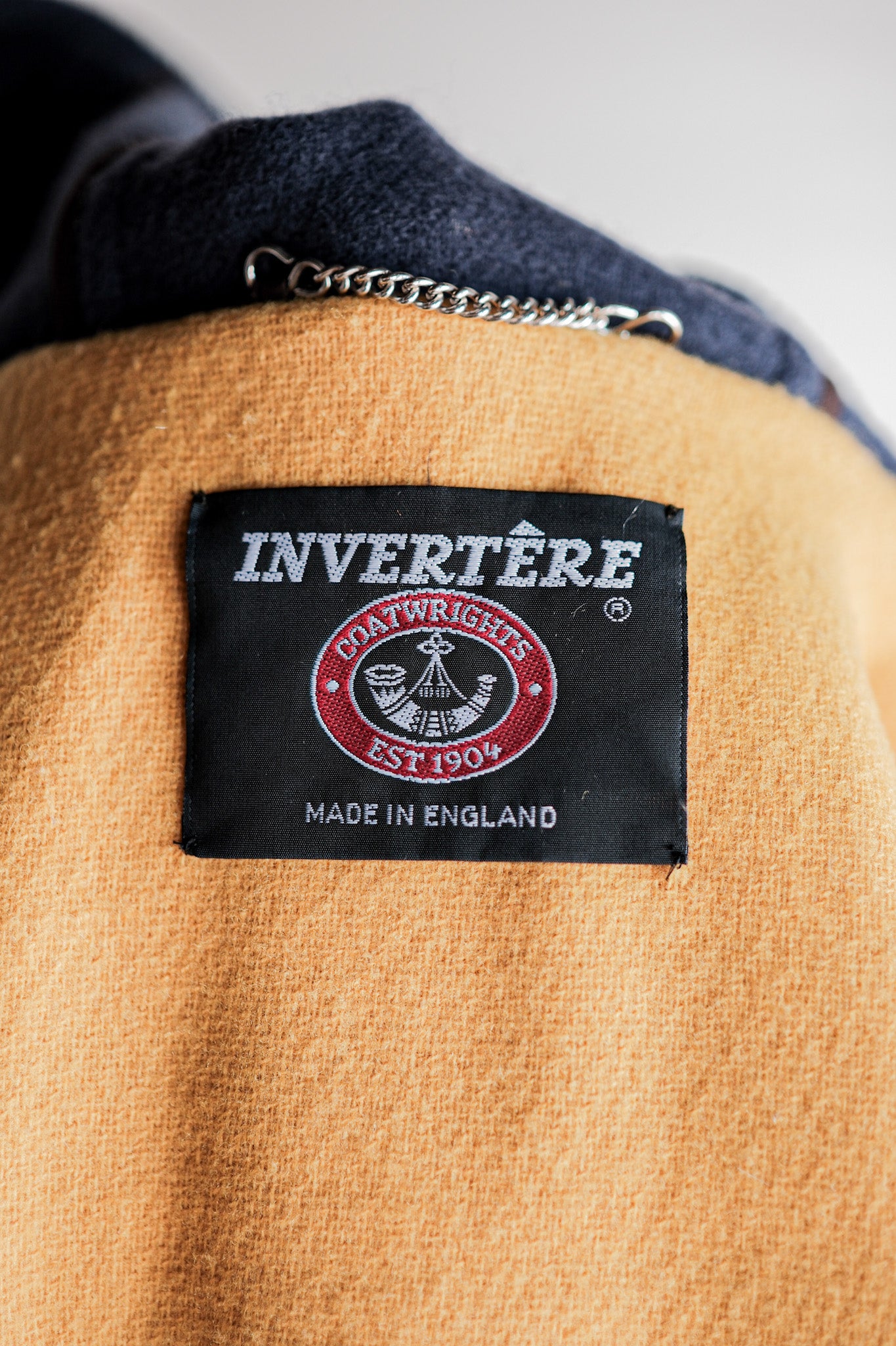【~90's】Old INVERTERE Crazy Pattern Wool Duffle Coat "Moorbrook"