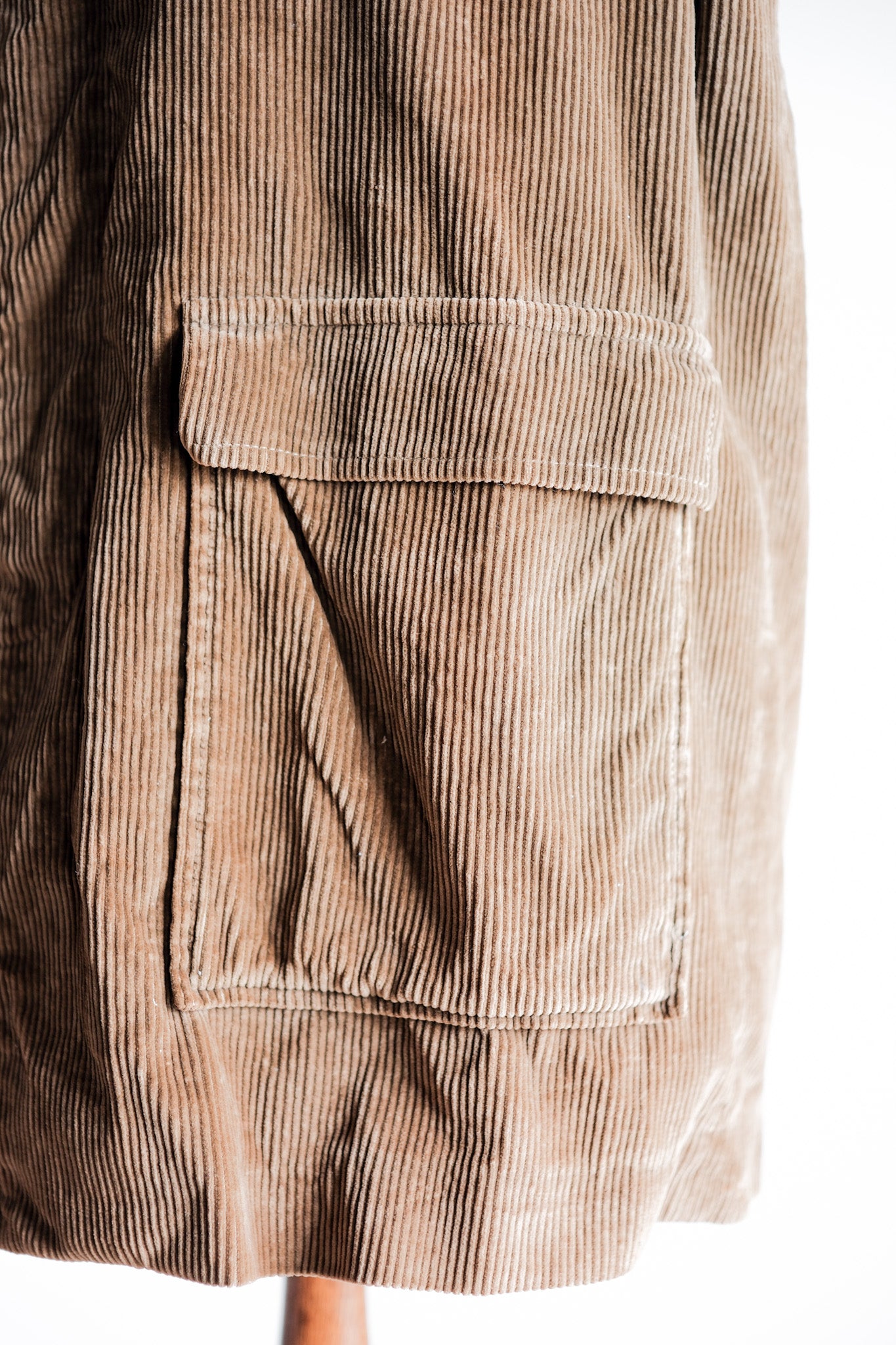 【~80's】Old INVERTERE Brown Corduroy Jacket With Chin Strap