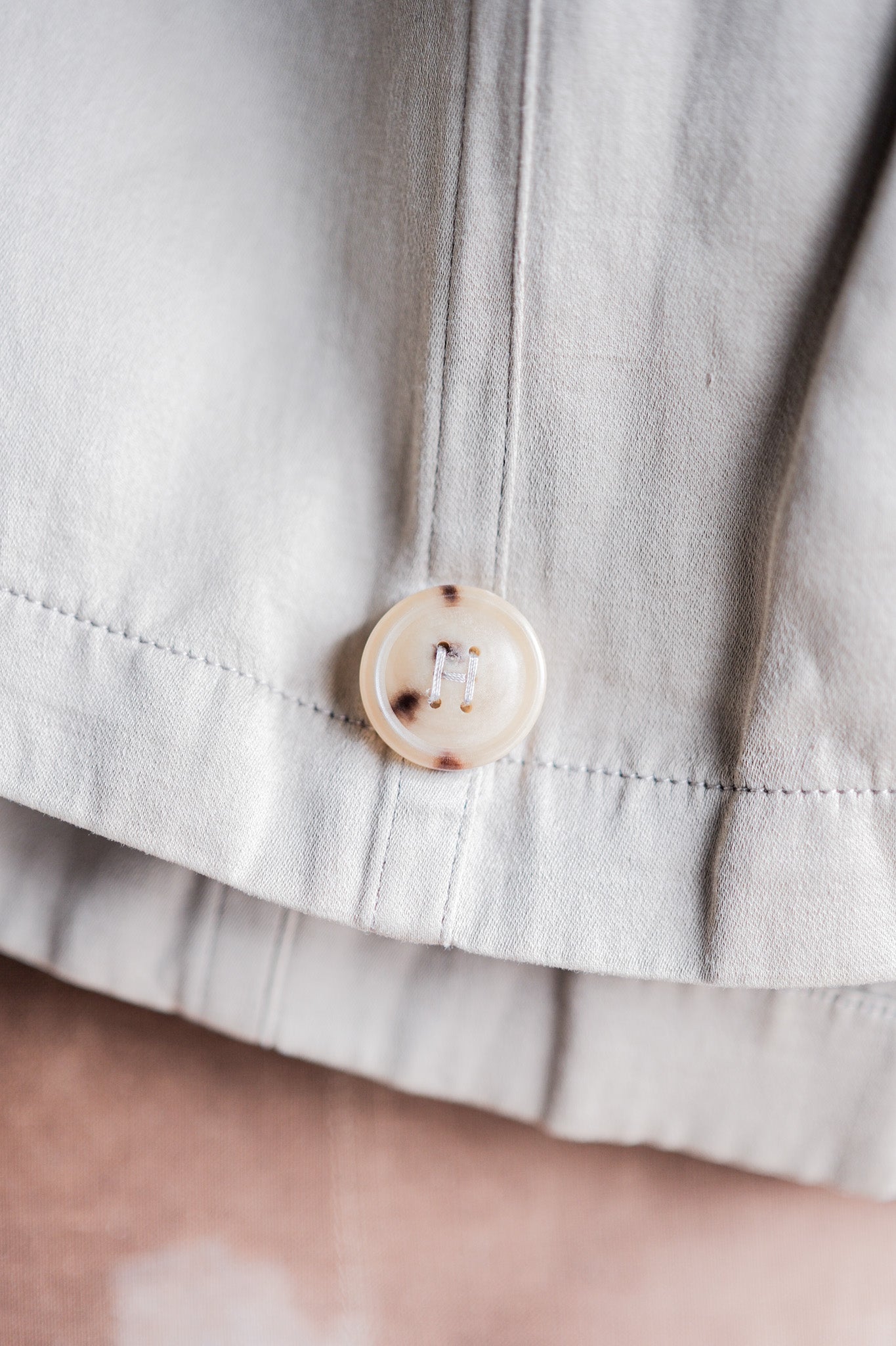 【~00's】Old Hermès Paris Linen Jacket by Martin Margiela Size.42