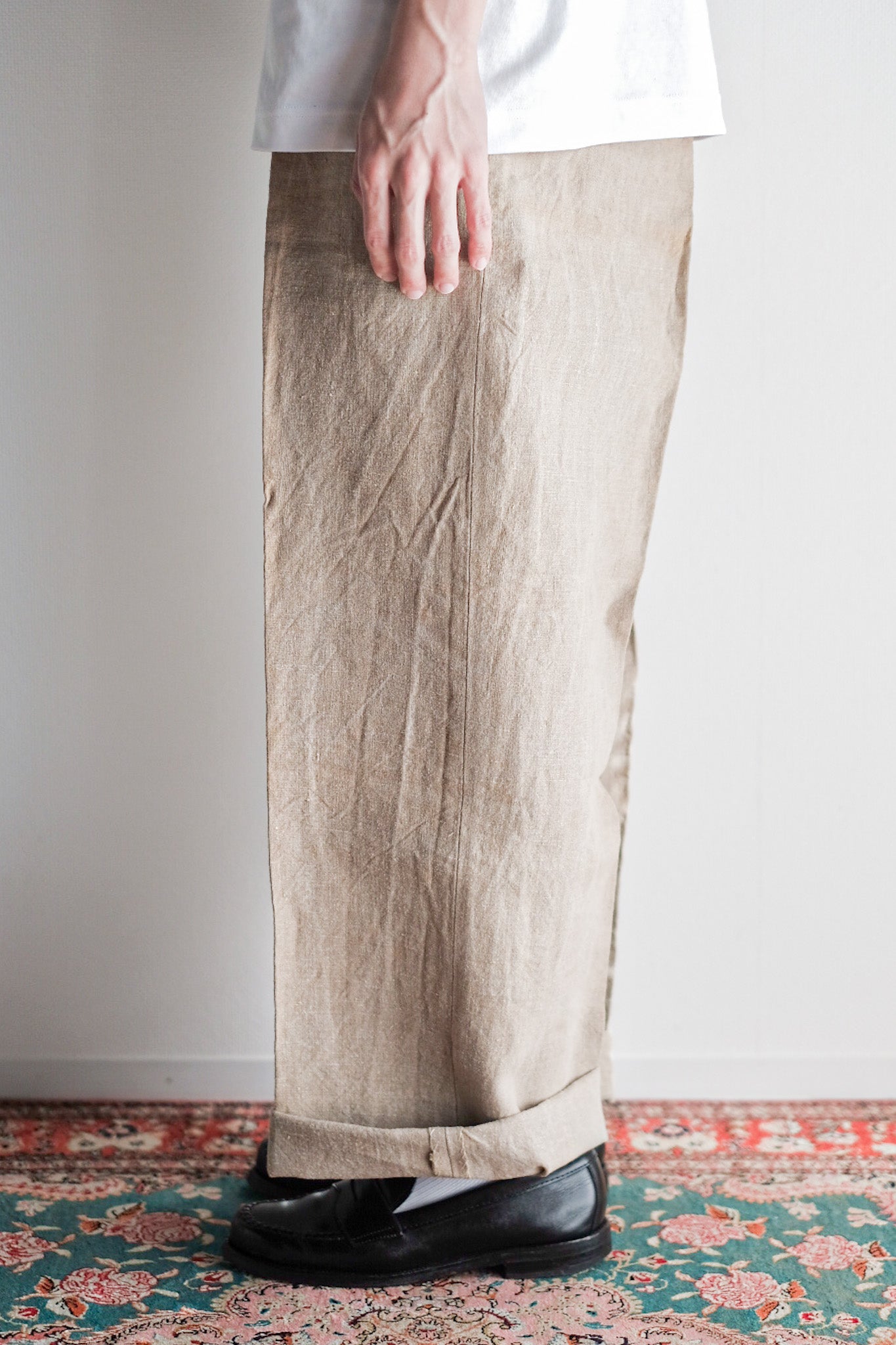 【~40's】French Vintage Linen Trousers