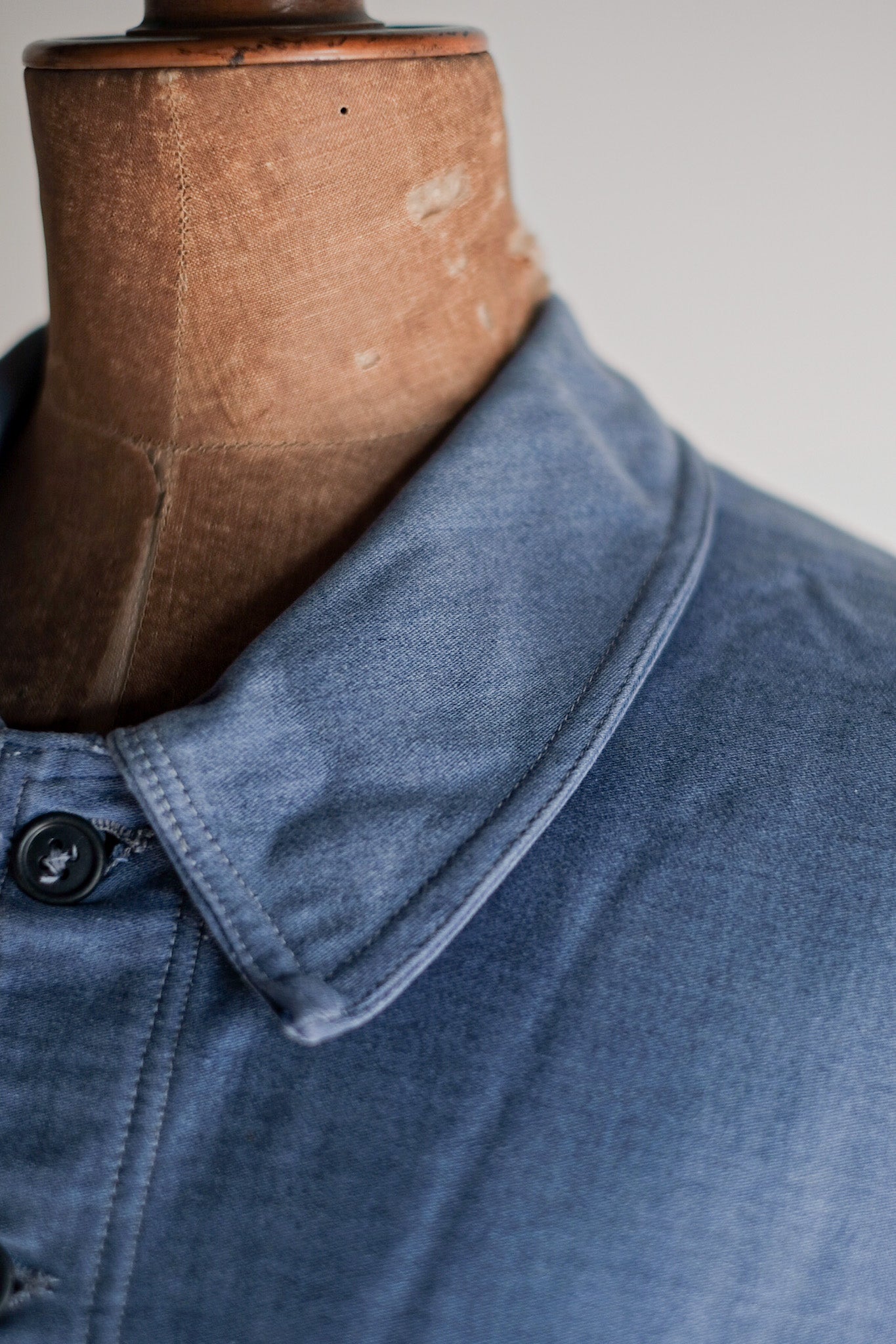 【~40's】French Vintage Blue Moleskin Work Jacket