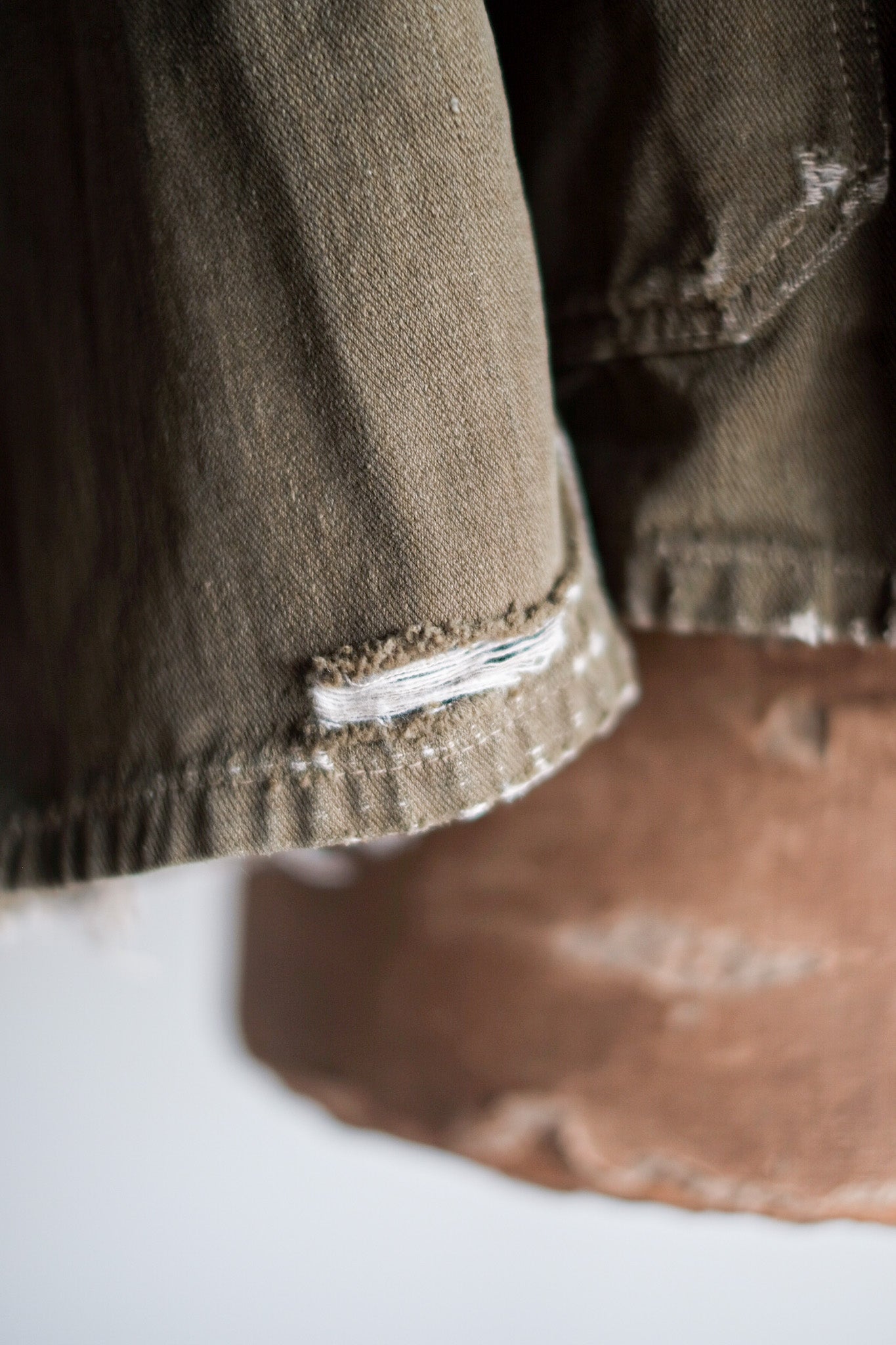 【~30's】German Vintage Green Cotton Work Jacket