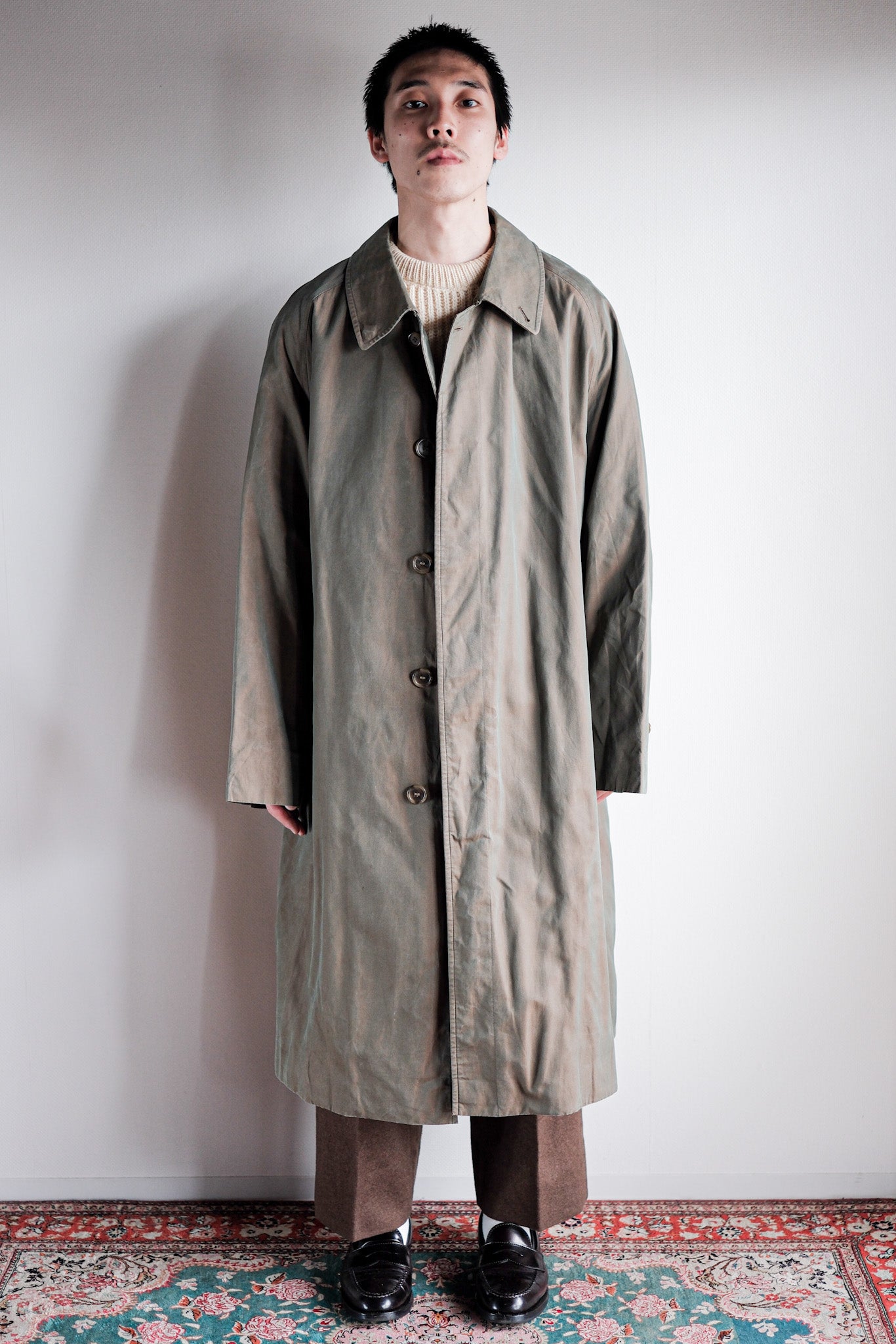【~80's】Vintage Burberry's Single Raglan Balmacaan Coat C100 Size.54REG "TAMAMUSHI"