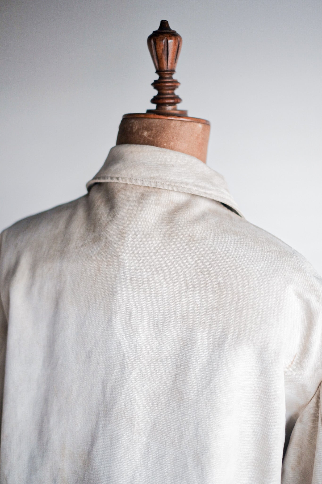 【~50's】French Vintage White Cotton Canvas Work Jacket