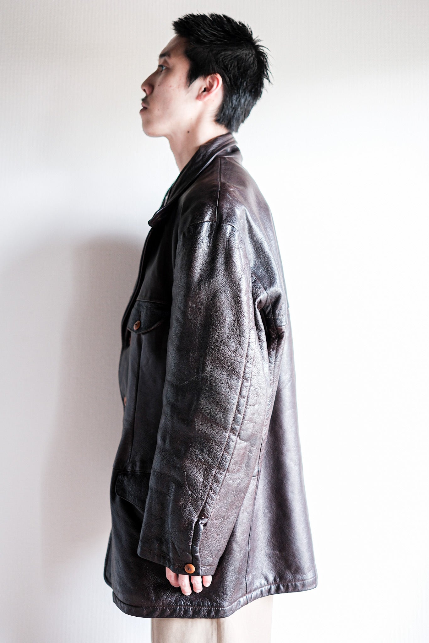 【~80’s】Old C.P.Company Leather Jacket Size.48