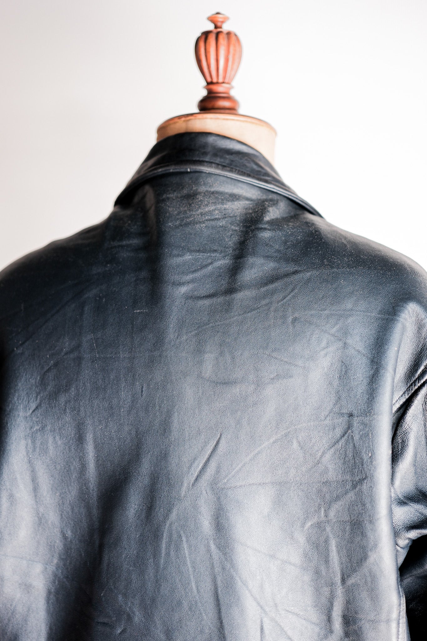 【~70's】French Air Force Pilot Leather Jacket Size.50