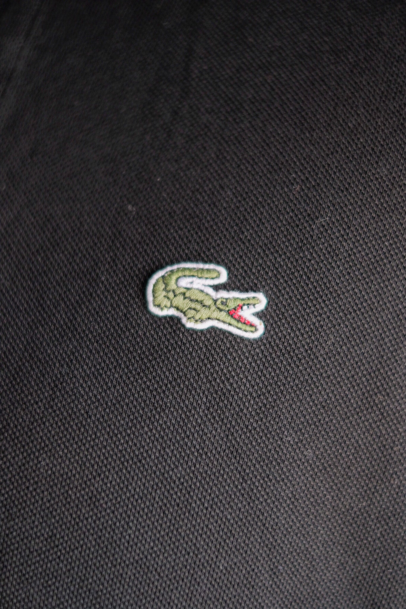 【~80's】CHEMISE LACOSTE S/S Polo Shirt Size.5 "Black"