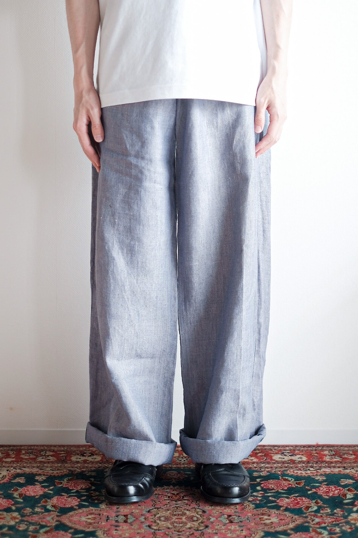 【~50's】French Navy Ramie Linen Sailor Pant