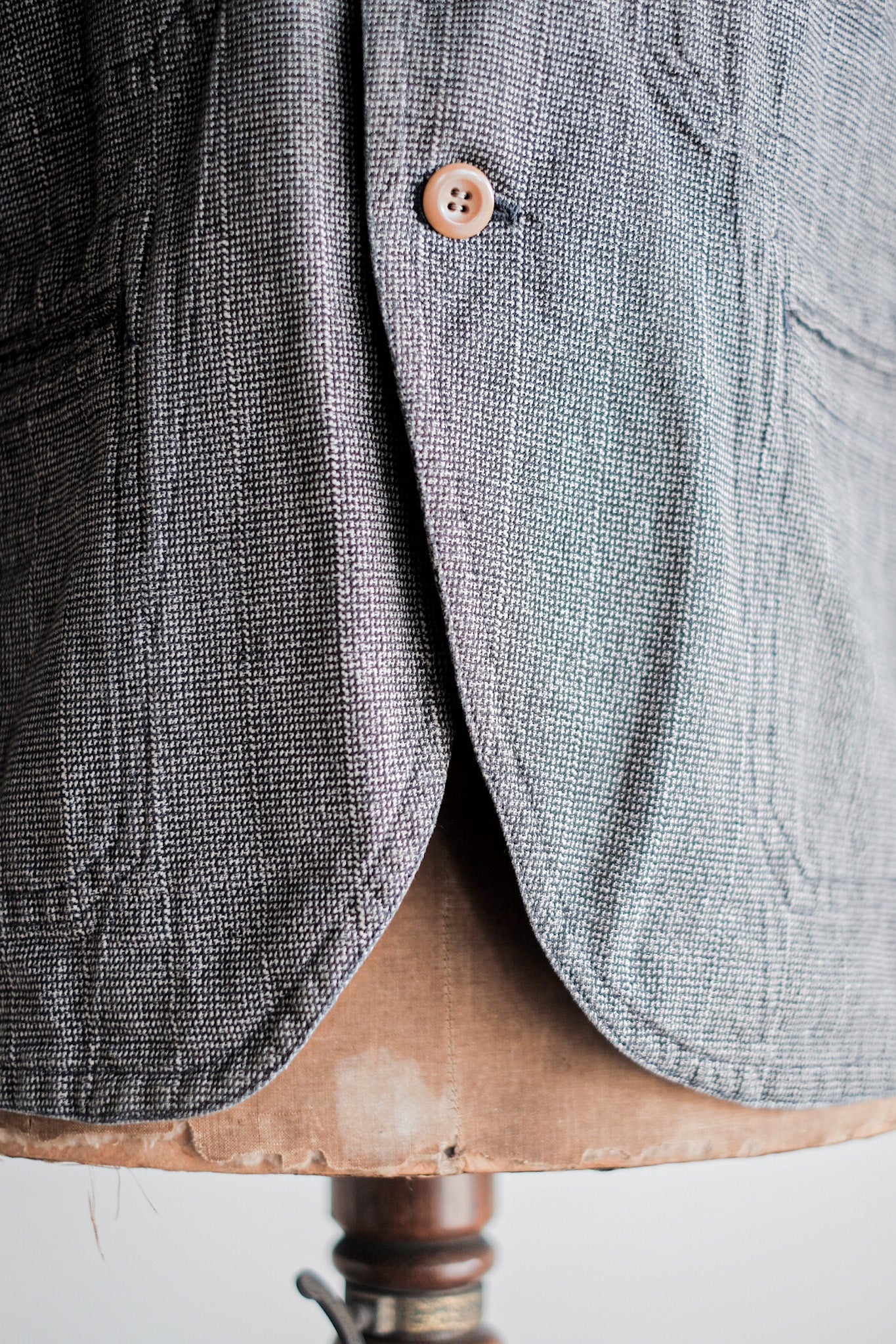 【~30's】French Vintage Cotton Checked Sack Jacket