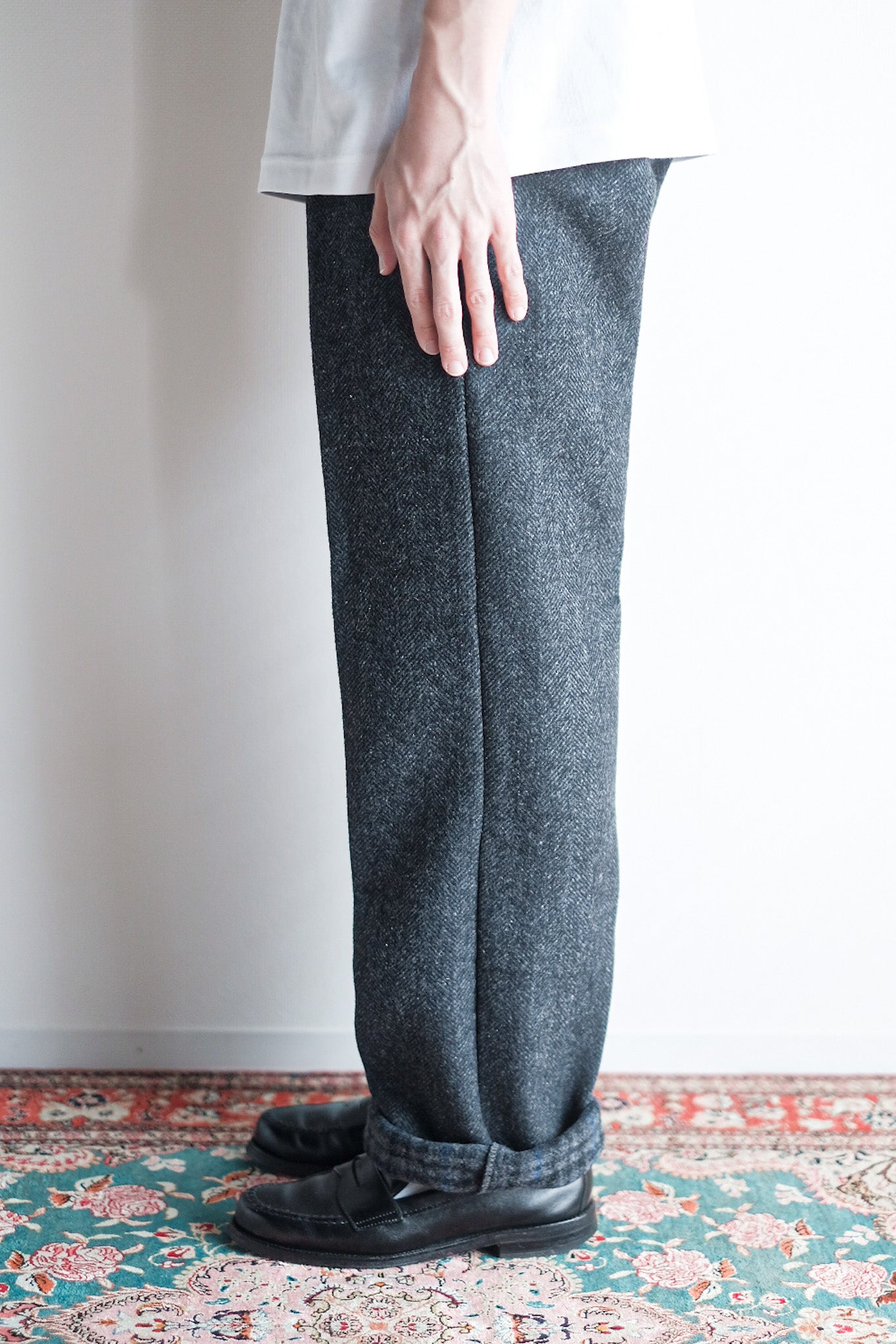 【~50's】French Vintage HBT Wool Work Pants "Pascal Fabric" "Dead Stock"