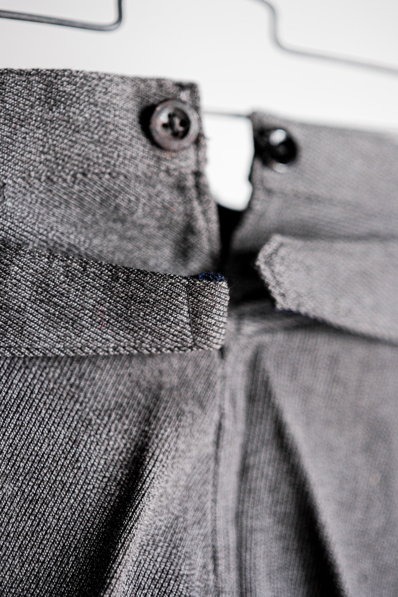 【~30's】French Vintage Salt & Pepper Cotton Twill Work Pants "Dead Stock"