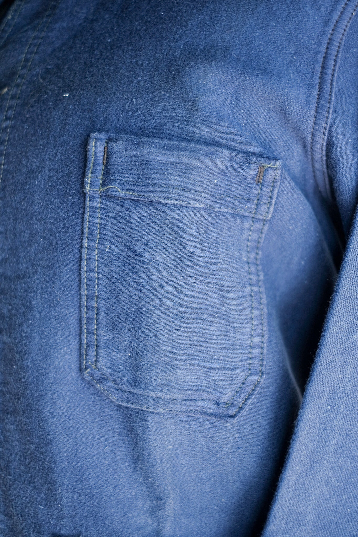 【~50's】French Vintage Blue Moleskin Work Jacket