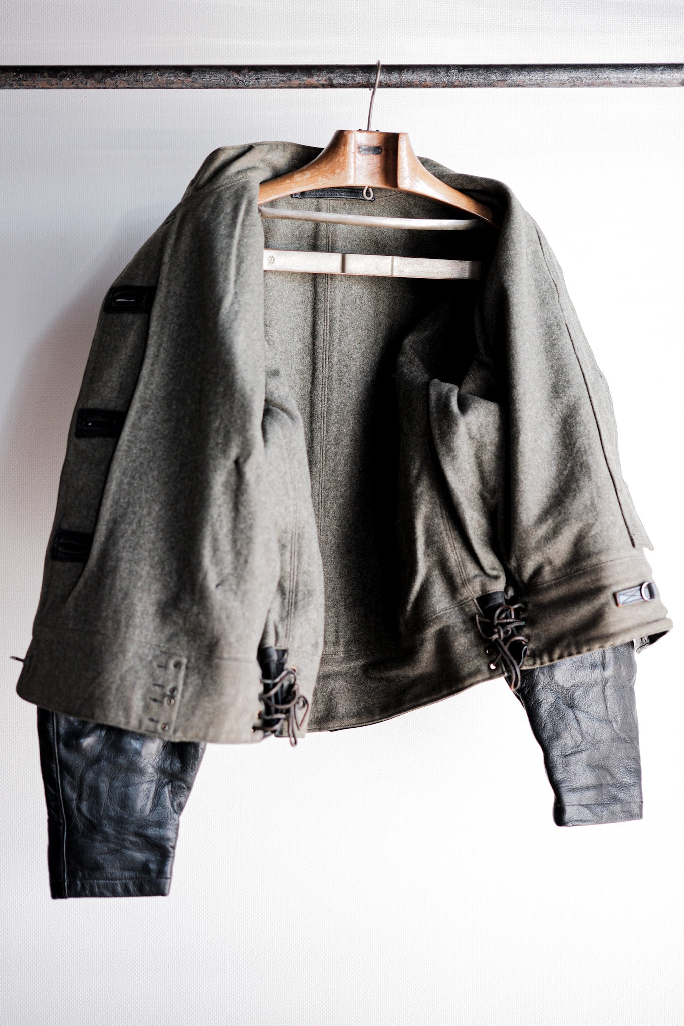 【~50's】Swedish Army Dispatch Rider Leather Motorcycle Jacket