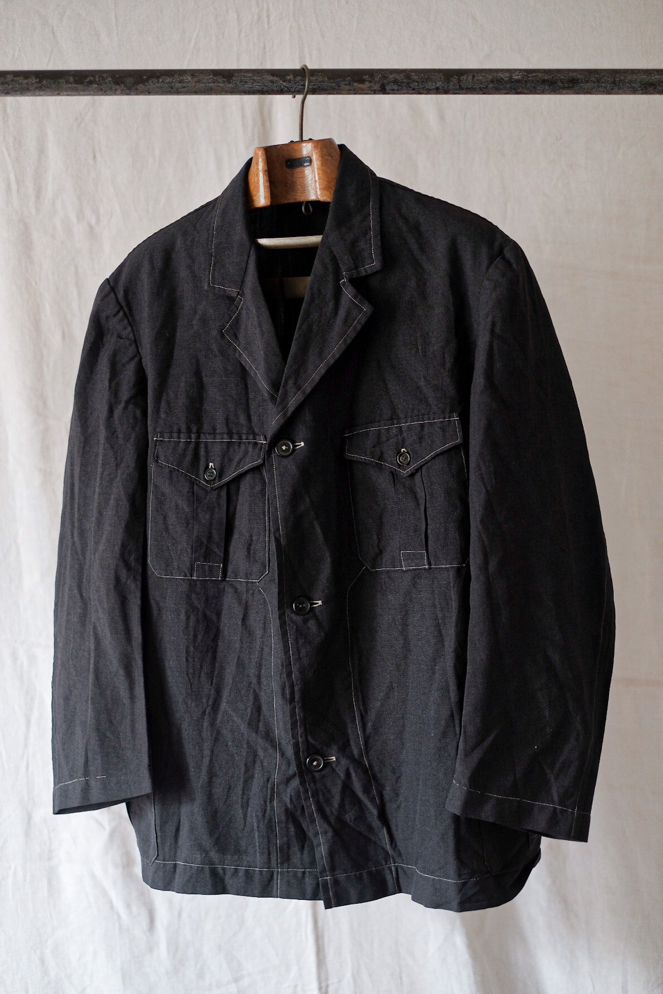 【~50's】French Vintage Light Wool Gabardine Work Jacket