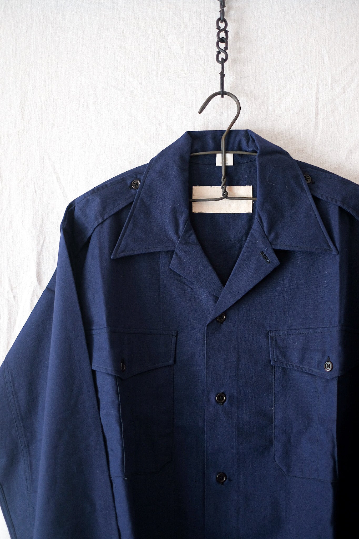 【~50's】French Army M48 Indigo Metis Shirt "Dead Stock"