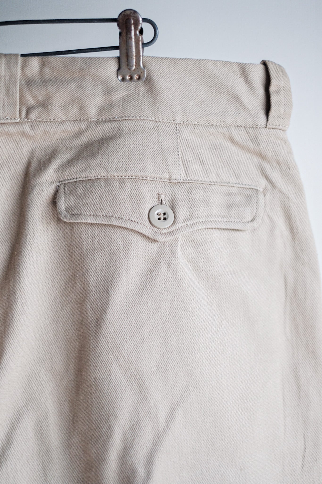 【~60's】French Army M52 Chino Trousers Size.16 "Dead Stock"