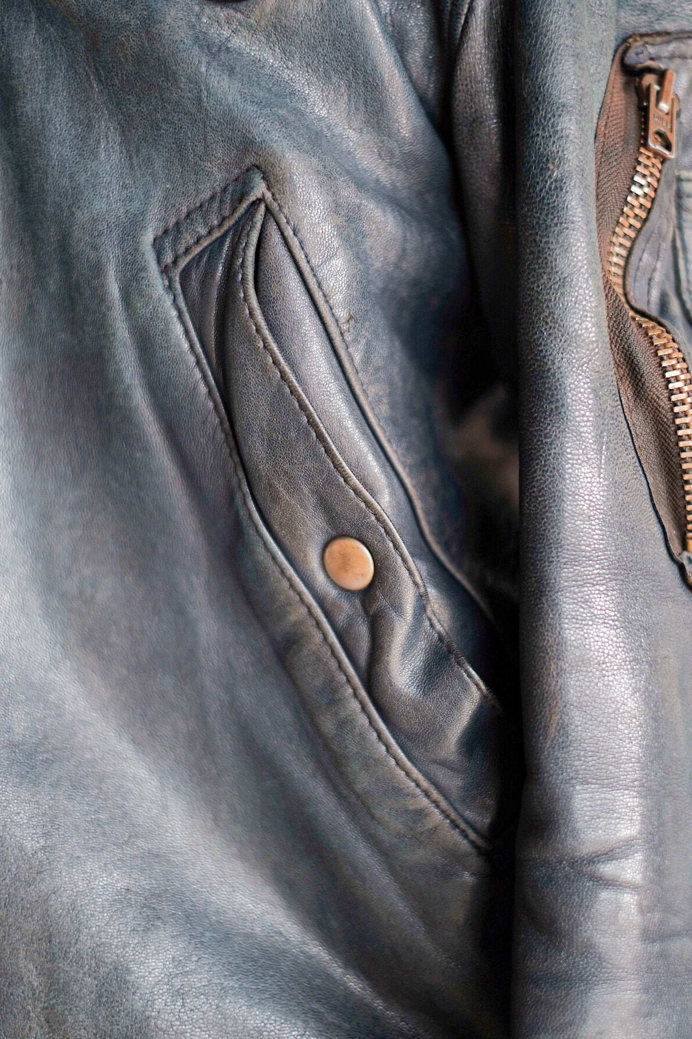 【~80's】French Air Force Pilot Leather Jacket