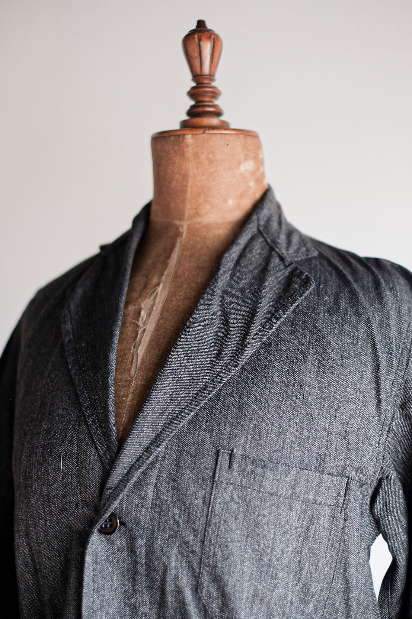 【~40's】French Vintage Black Chambray Atelier Coat “Dead Stock”